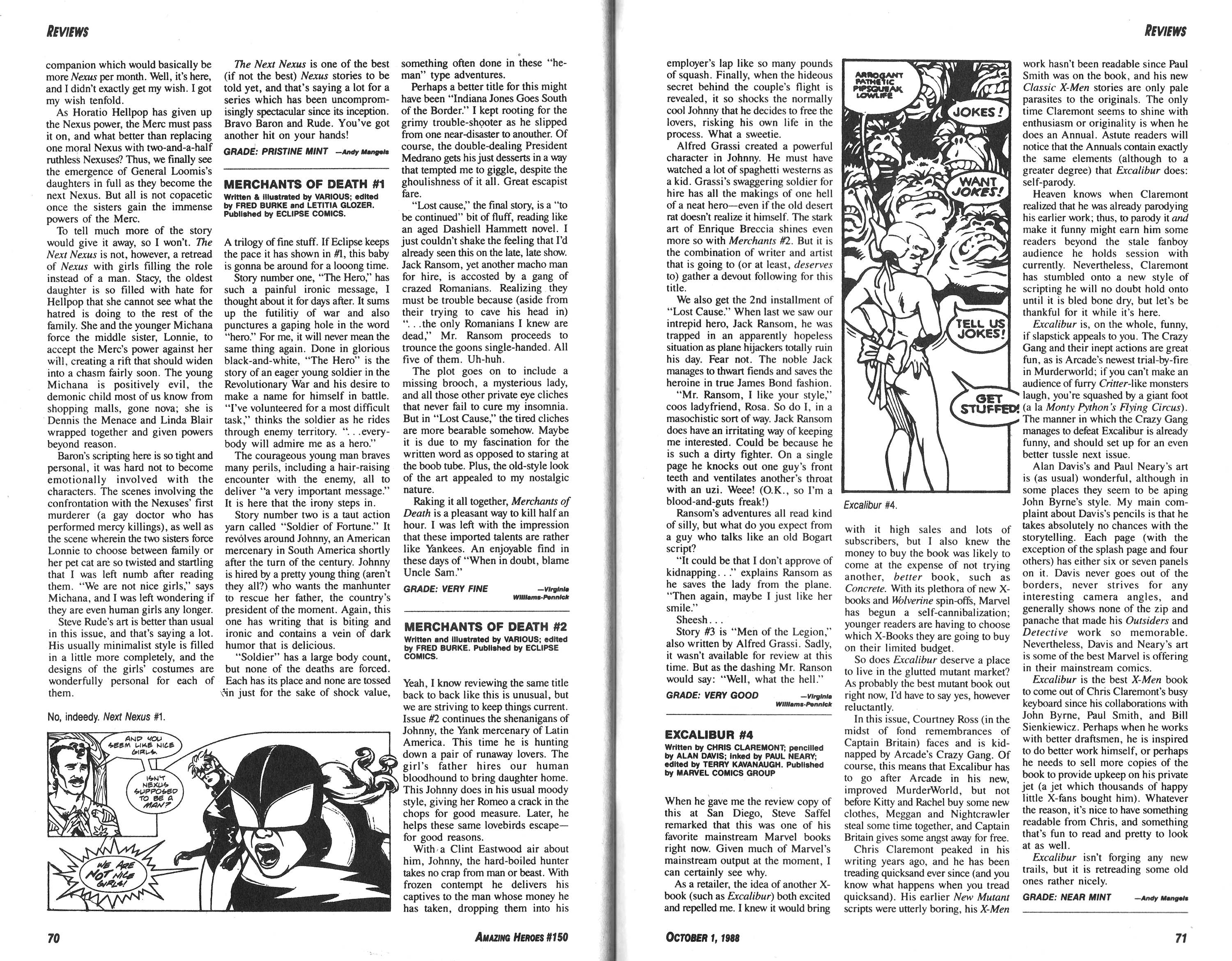 Read online Amazing Heroes comic -  Issue #150 - 36