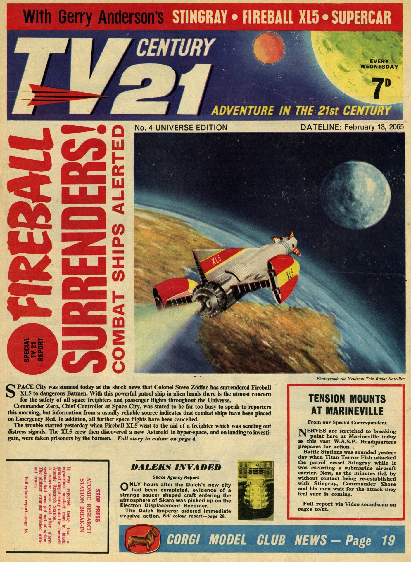 Read online TV Century 21 (TV 21) comic -  Issue #4 - 1
