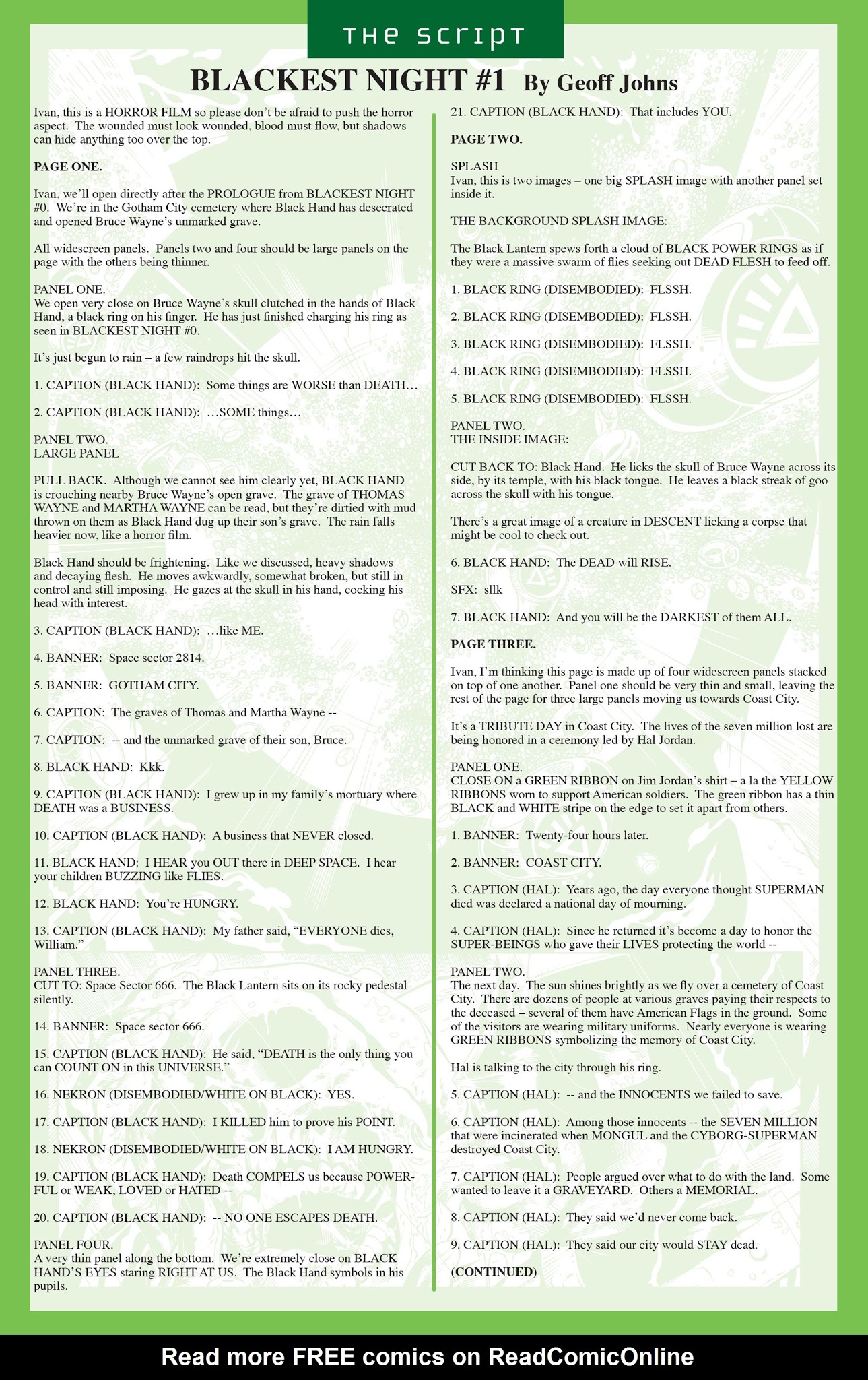 Read online Blackest Night Director's Cut comic -  Issue # Full - 25