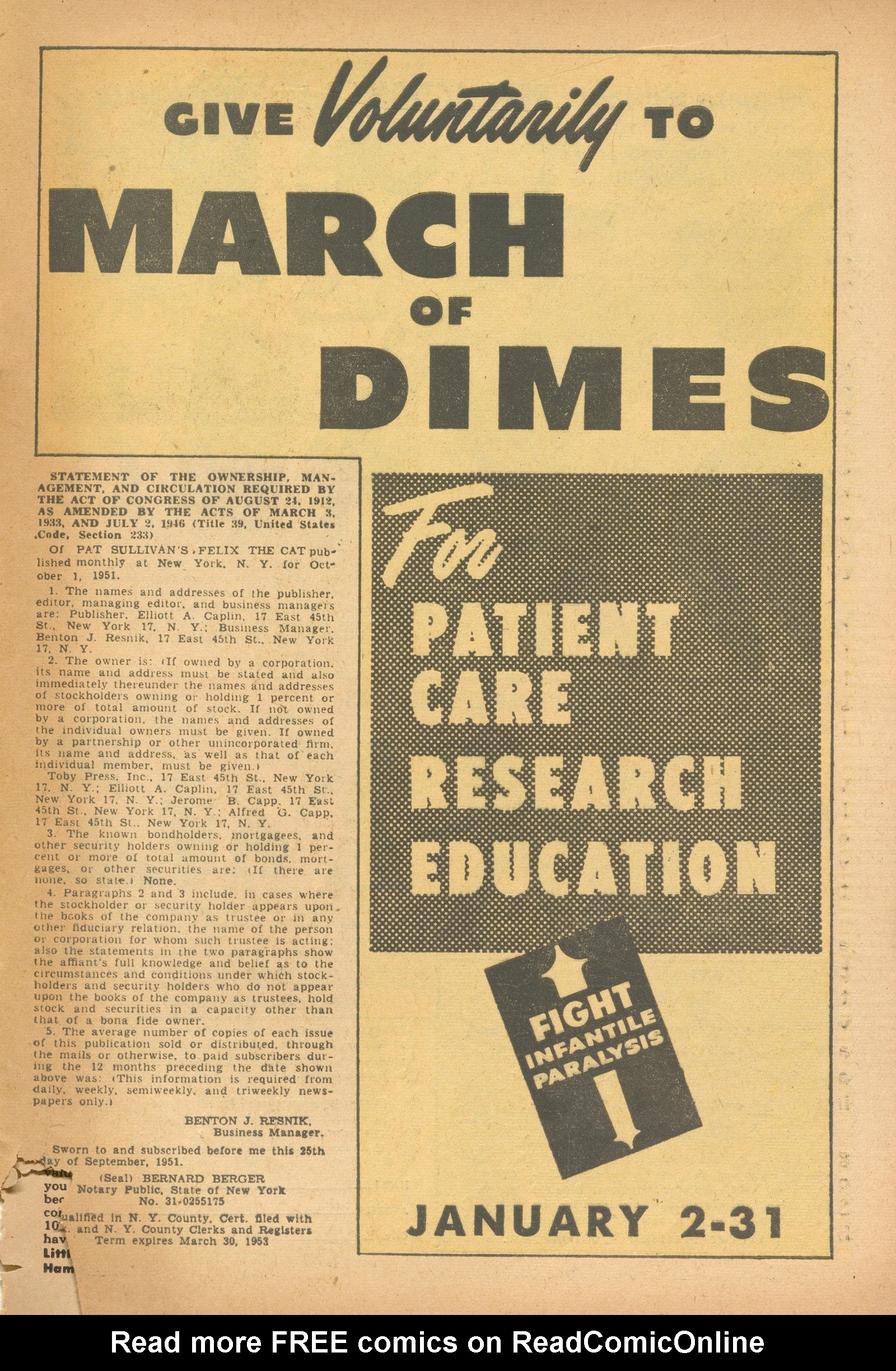 Read online Felix the Cat (1951) comic -  Issue #29 - 33