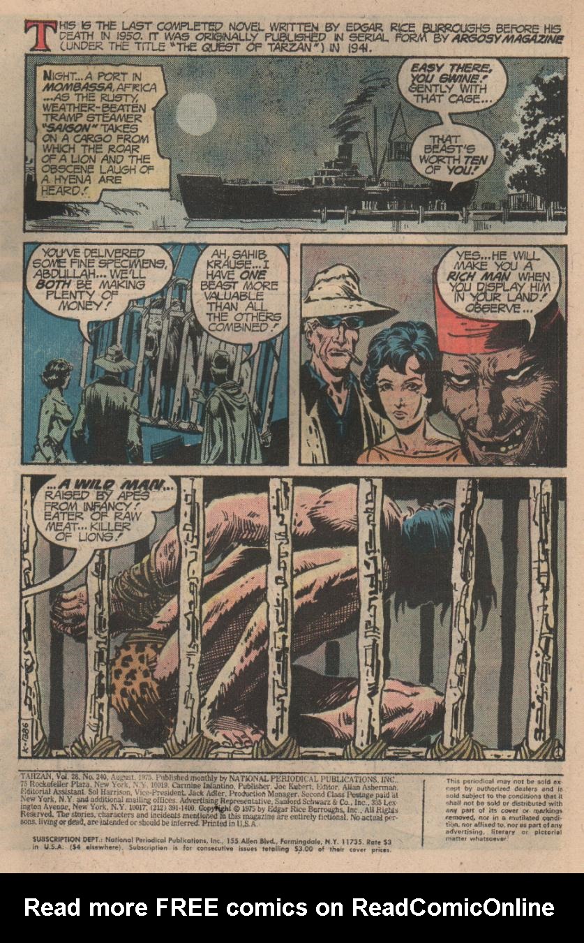 Read online Tarzan (1972) comic -  Issue #240 - 2