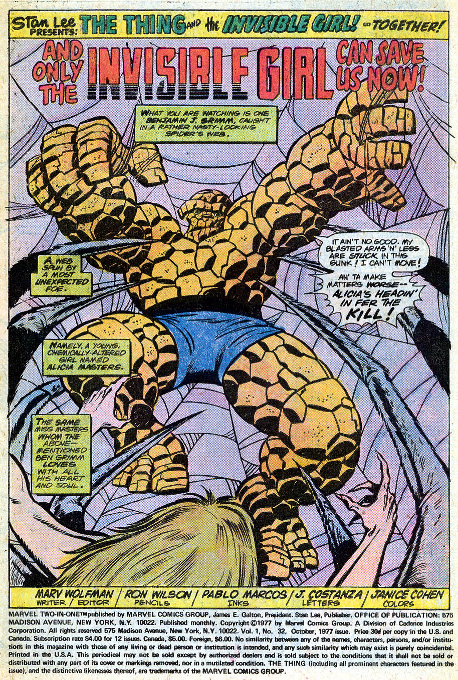 Marvel Two-In-One (1974) issue 32 - Page 2