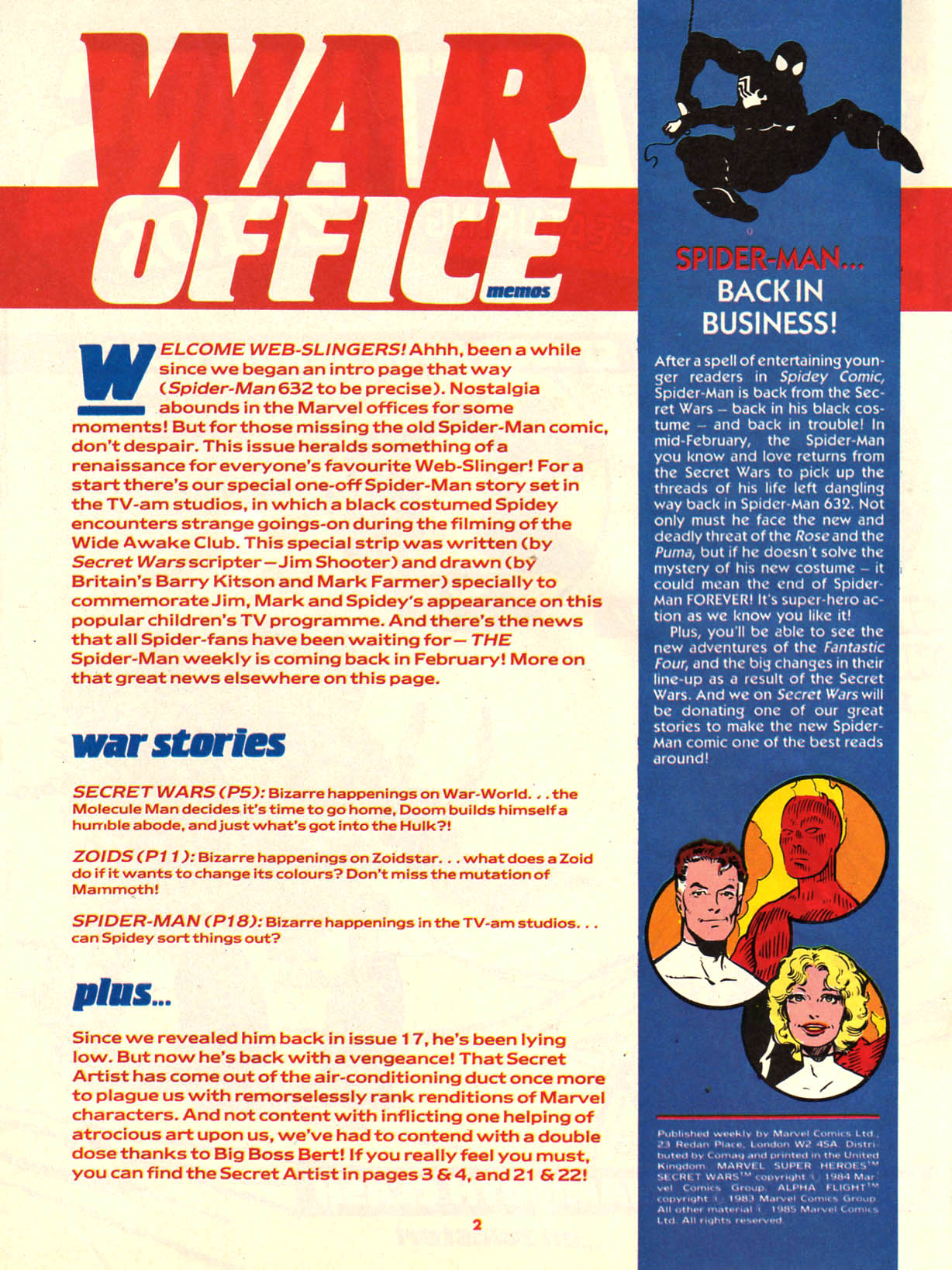Read online Secret Wars (1985) comic -  Issue #25 - 2