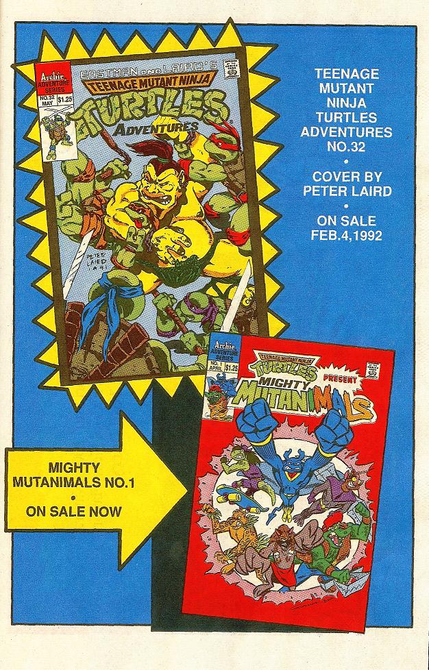 Read online Teenage Mutant Ninja Turtles Adventures (1989) comic -  Issue #31 - 32