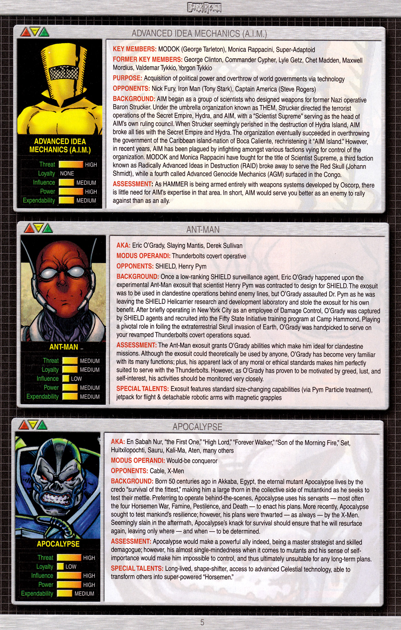 Read online Dark Reign Files comic -  Issue # Full - 7