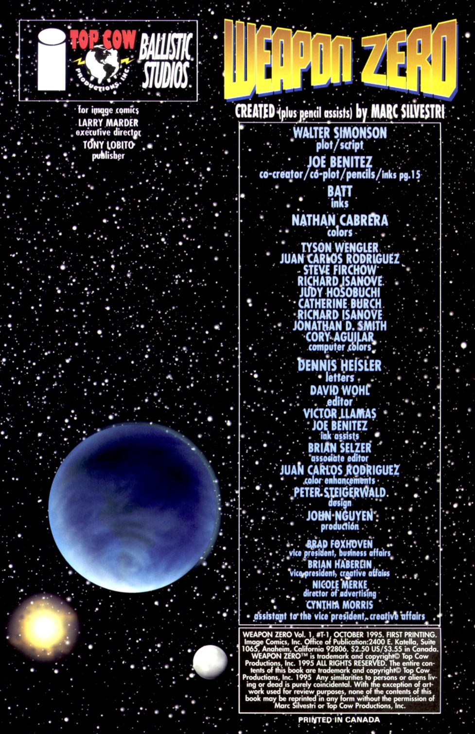 Read online Weapon Zero (1995) comic -  Issue #4 - 2
