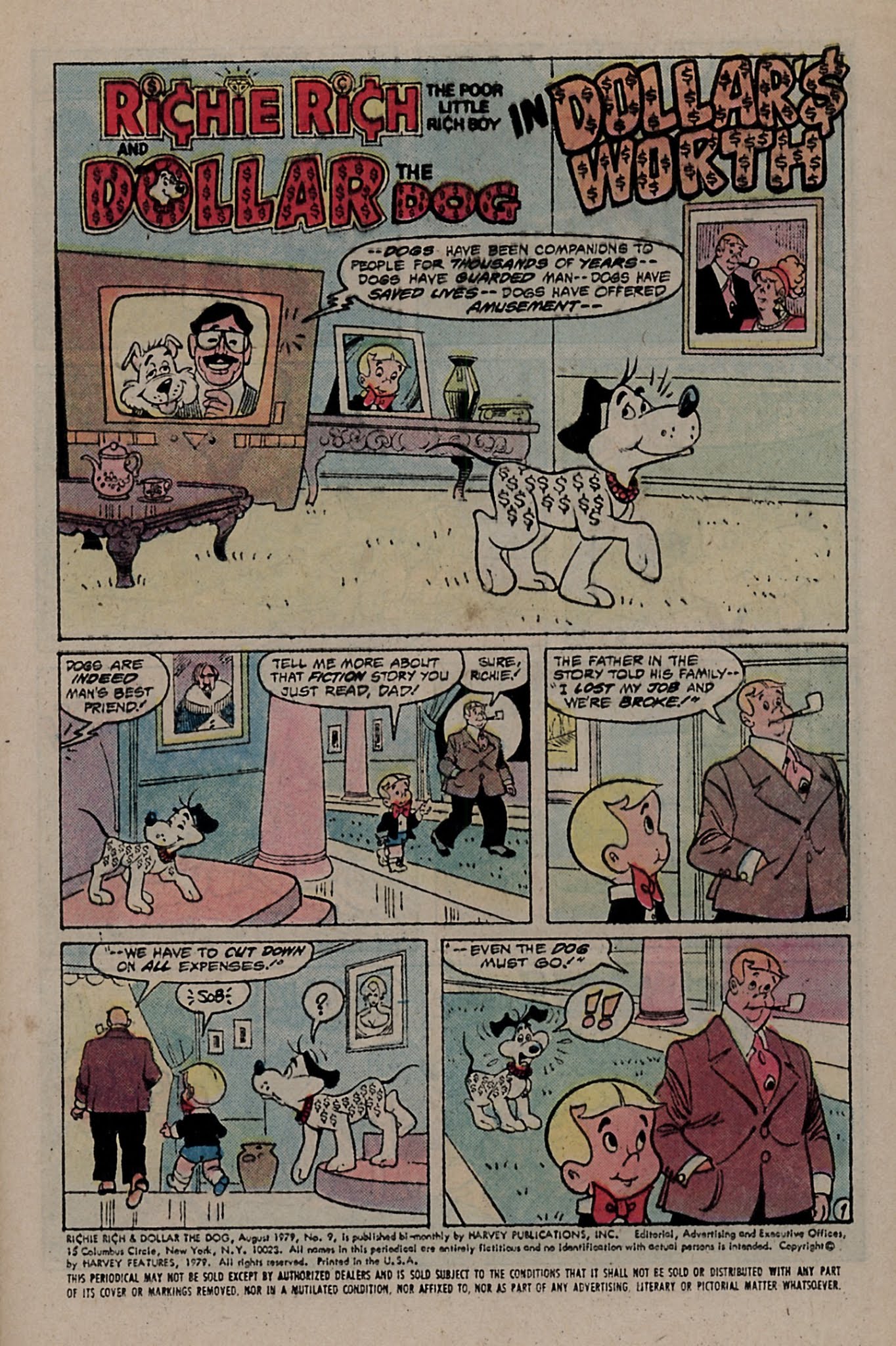 Read online Richie Rich & Dollar the Dog comic -  Issue #9 - 5