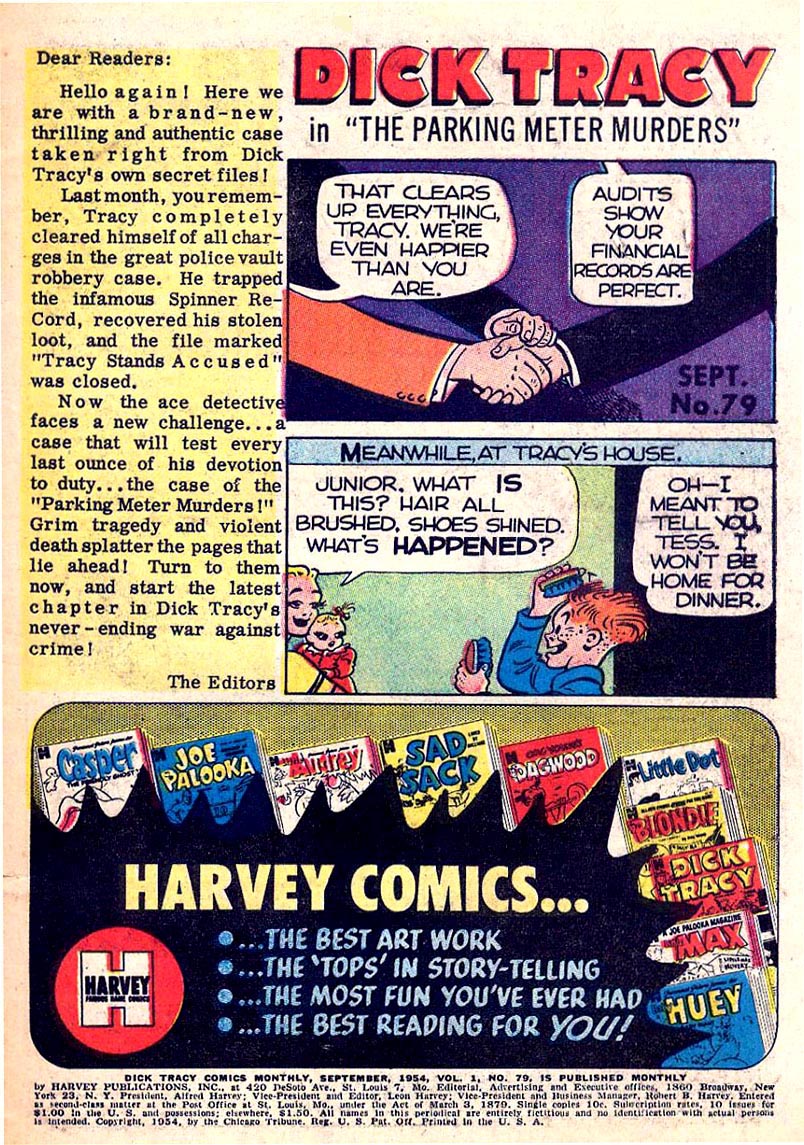 Read online Dick Tracy comic -  Issue #79 - 2