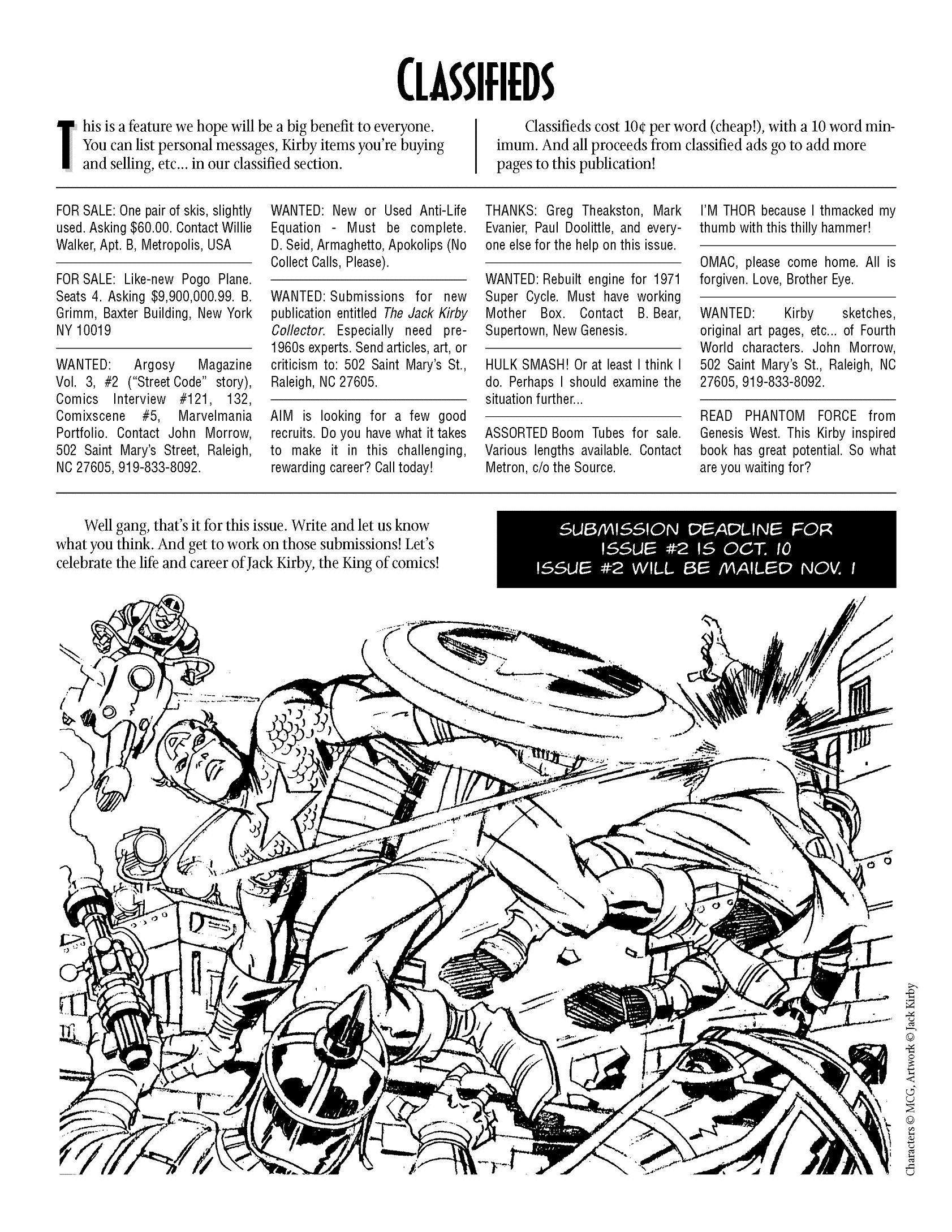 Read online The Jack Kirby Collector comic -  Issue #1 - 16