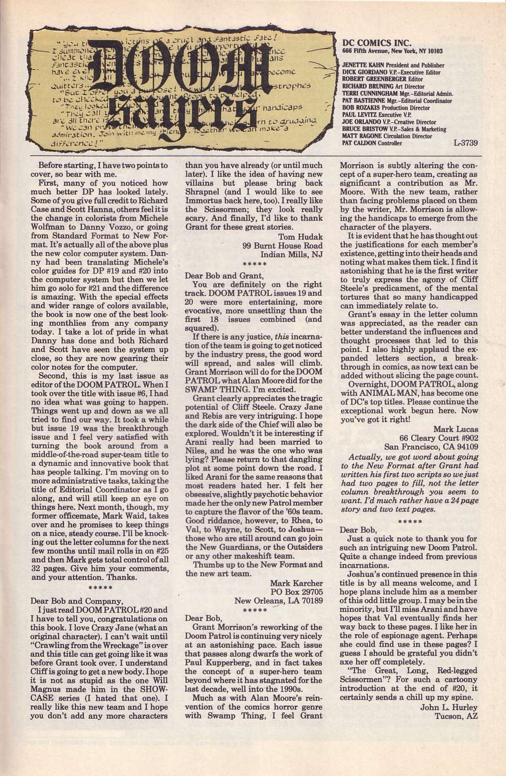 Read online Doom Patrol (1987) comic -  Issue #24 - 27