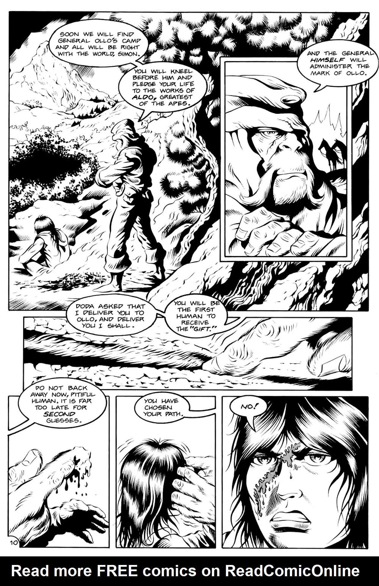 Read online Planet of the Apes (1990) comic -  Issue #10 - 14