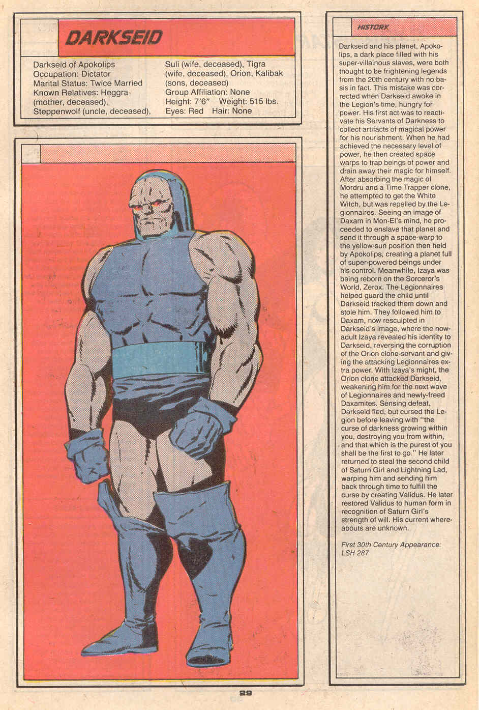 Read online Who's Who in the Legion of Super-Heroes comic -  Issue #1 - 31