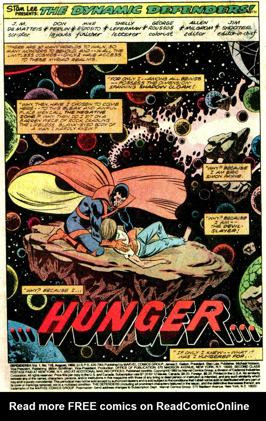 Read online The Defenders (1972) comic -  Issue #110 - 2