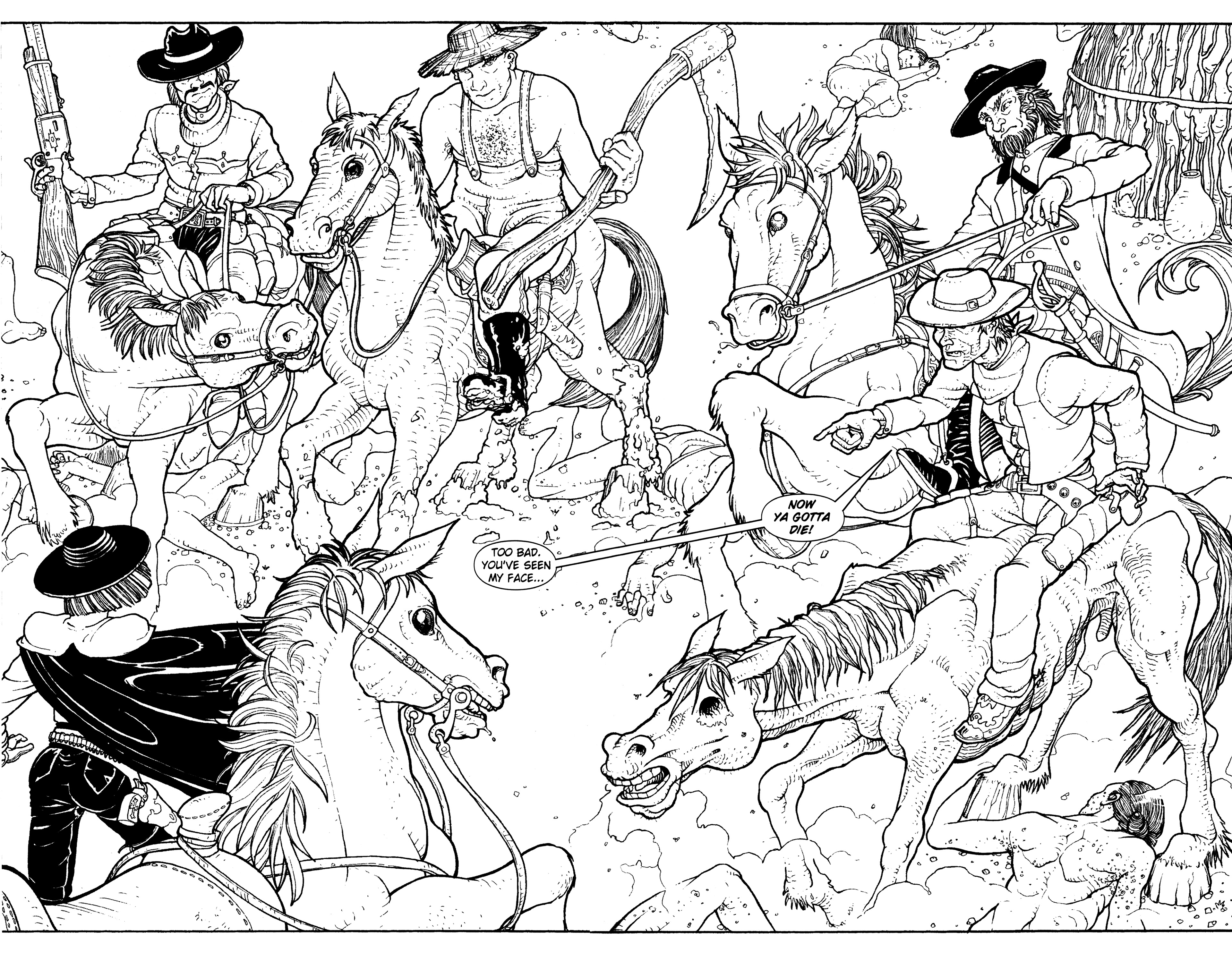 Read online Warrior Nun: Black & White comic -  Issue #12 - 14