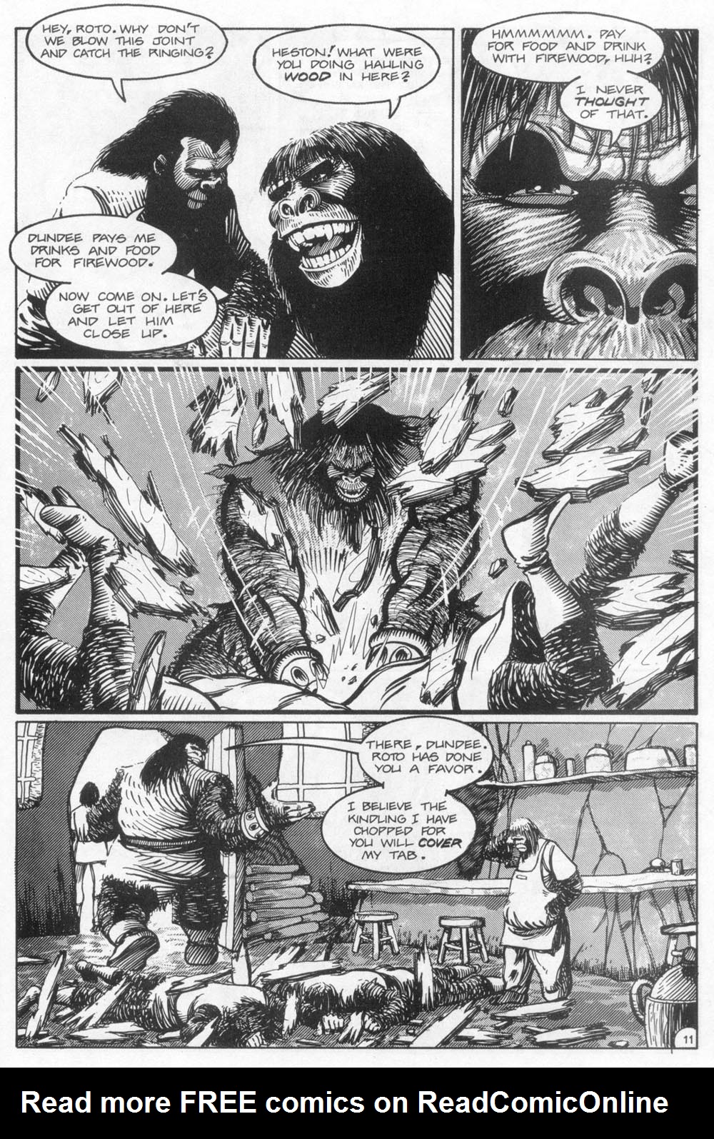 Read online Planet of the Apes (1990) comic -  Issue #12 - 13