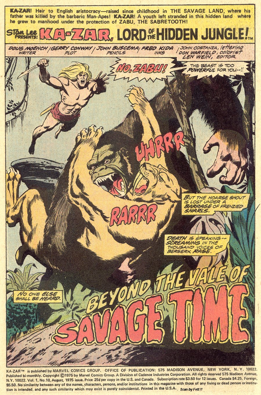 Read online Ka-Zar comic -  Issue #10 - 2