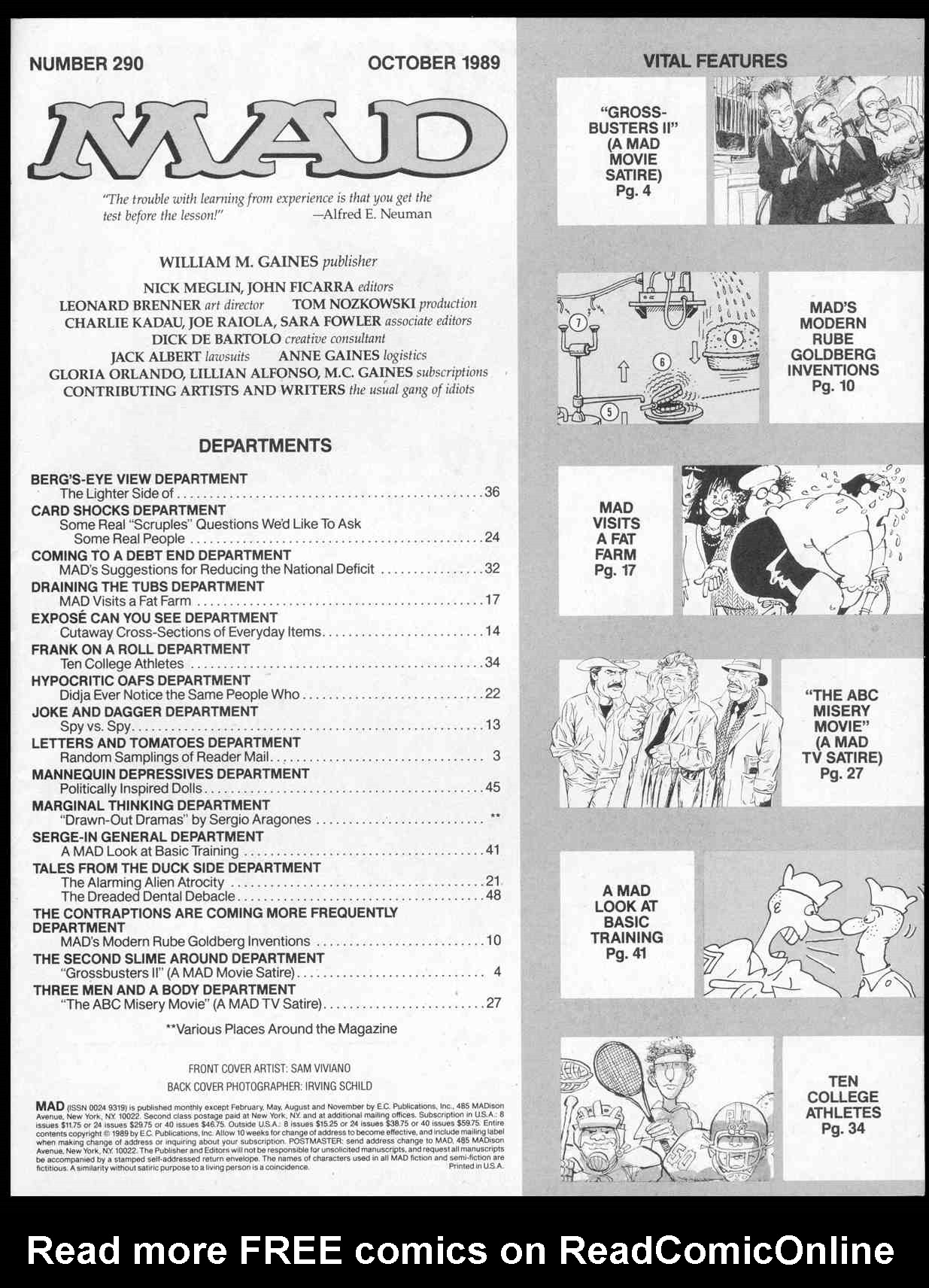 Read online MAD comic -  Issue #290 - 3