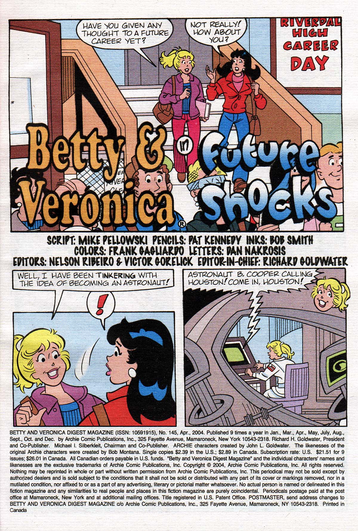 Read online Betty and Veronica Digest Magazine comic -  Issue #145 - 2