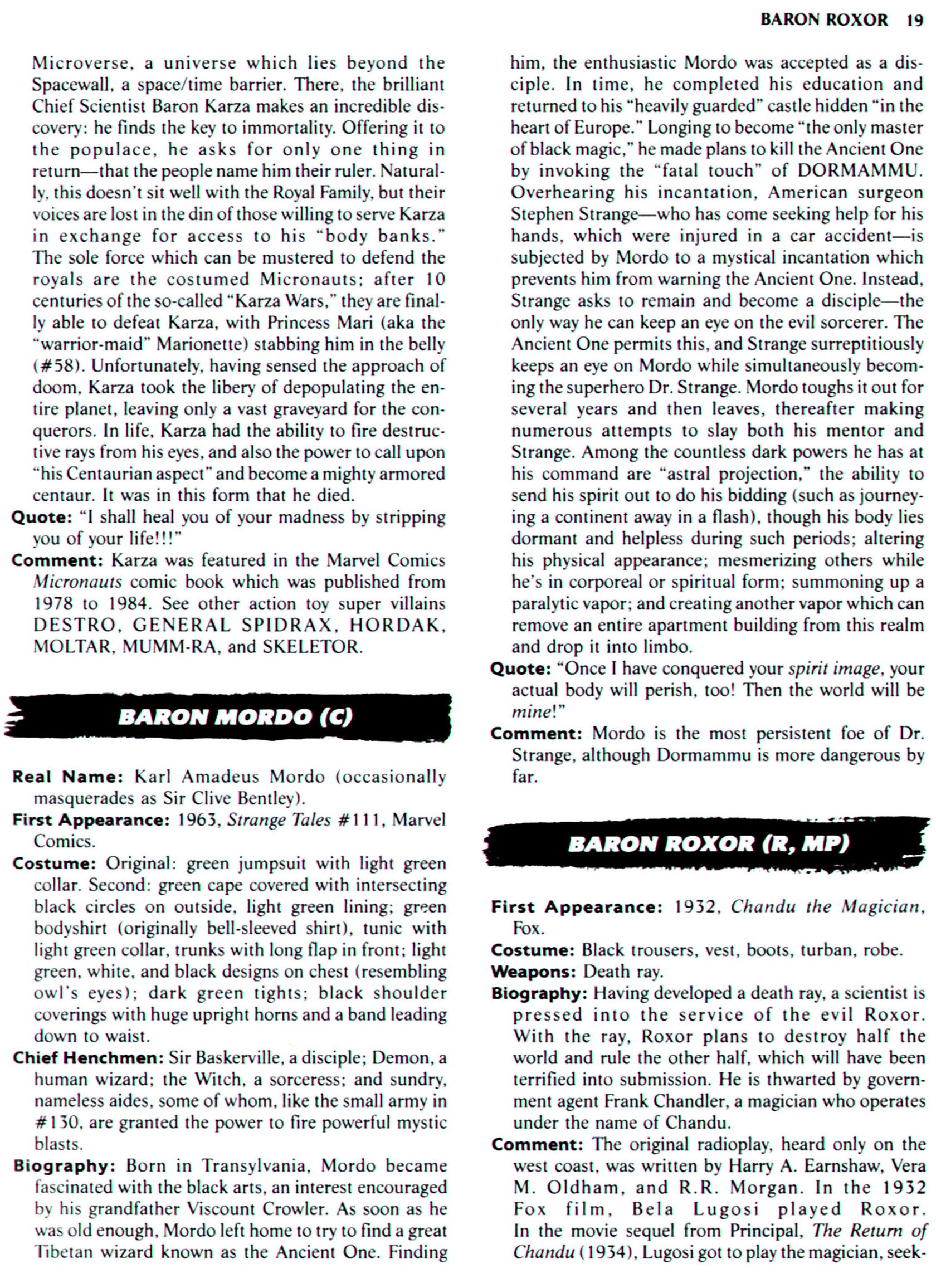 Read online The Encyclopedia of Super Villains comic -  Issue # TPB (Part 1) - 29