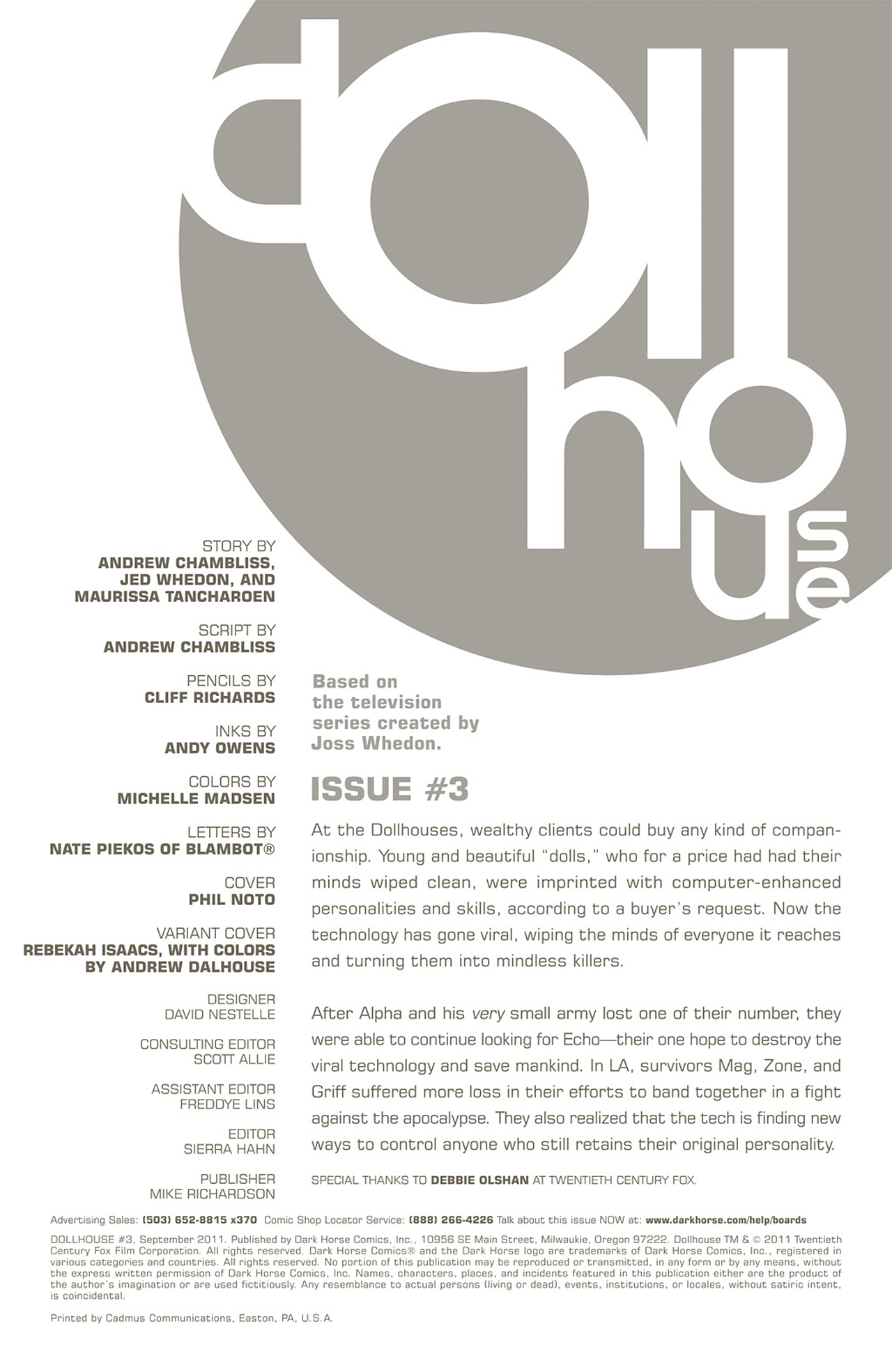 Read online Dollhouse comic -  Issue #3 - 2