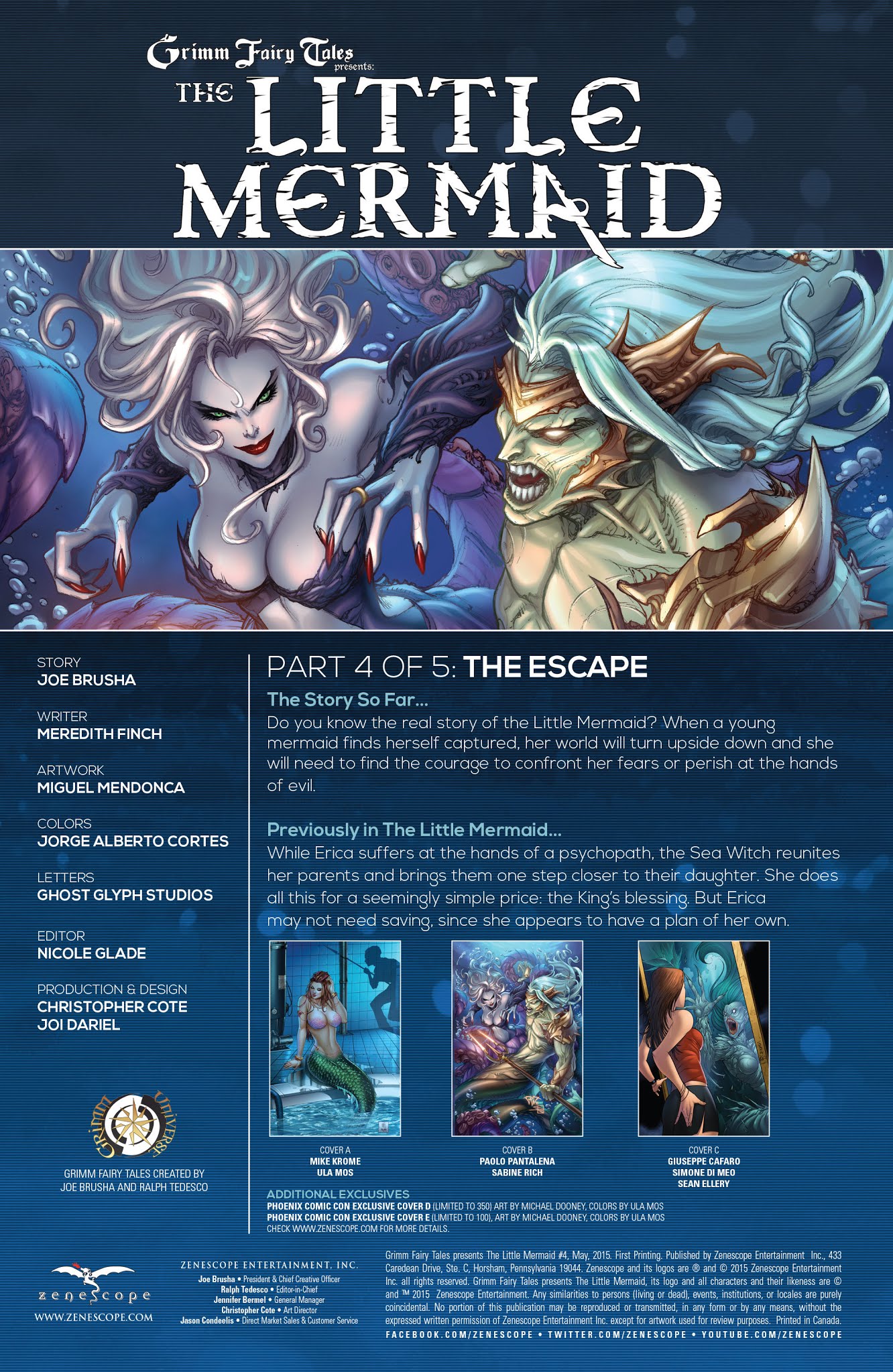 Read online Grimm Fairy Tales presents The Little Mermaid comic -  Issue #4 - 2