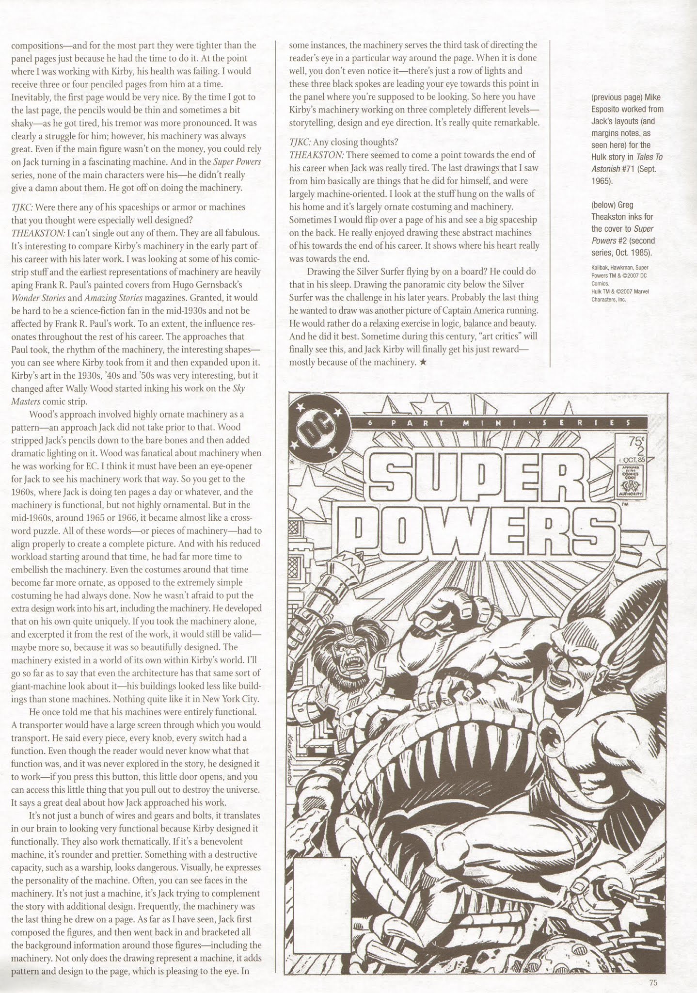 Read online The Jack Kirby Collector comic -  Issue #48 - 75