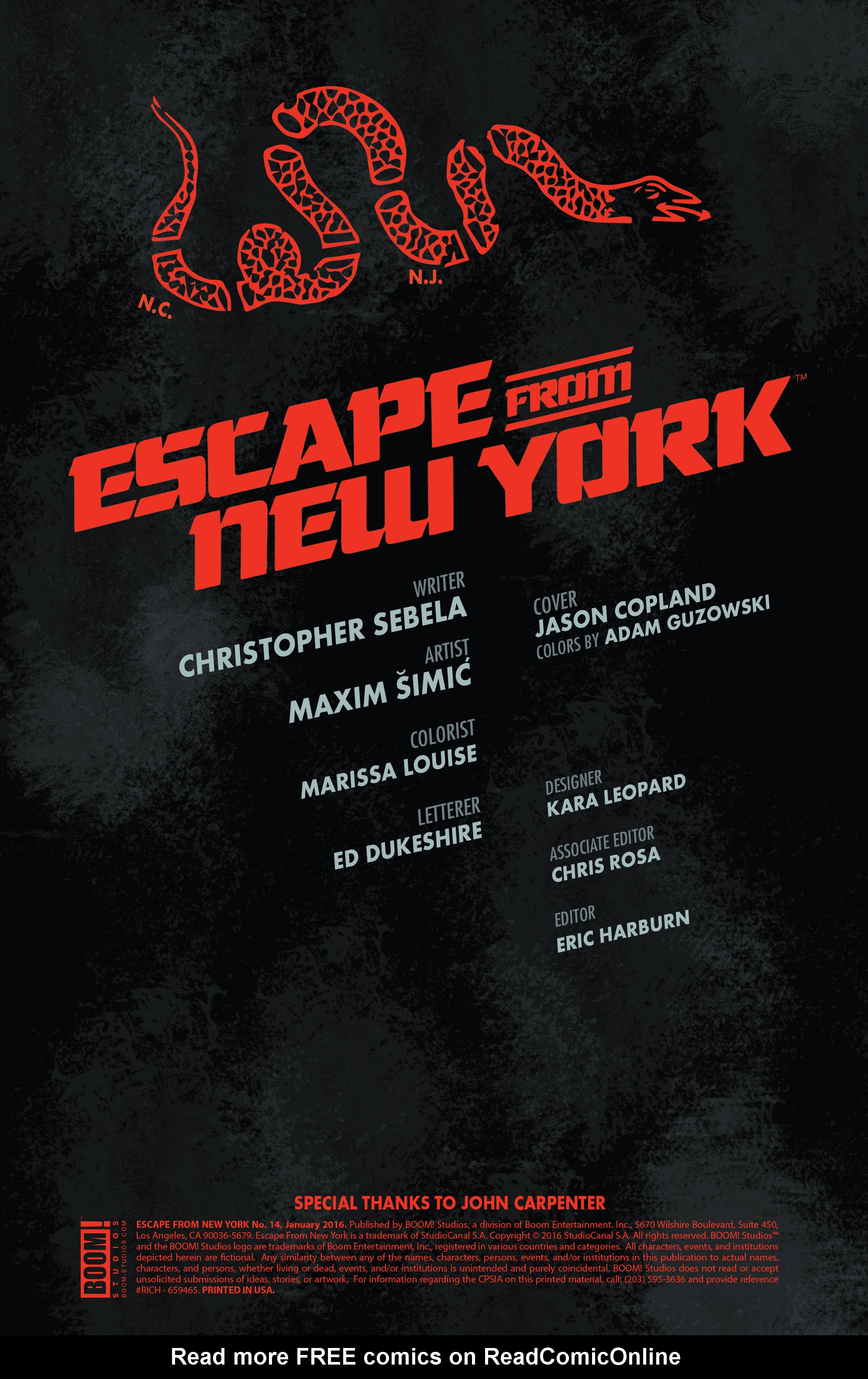 Read online Escape from New York comic -  Issue #14 - 2