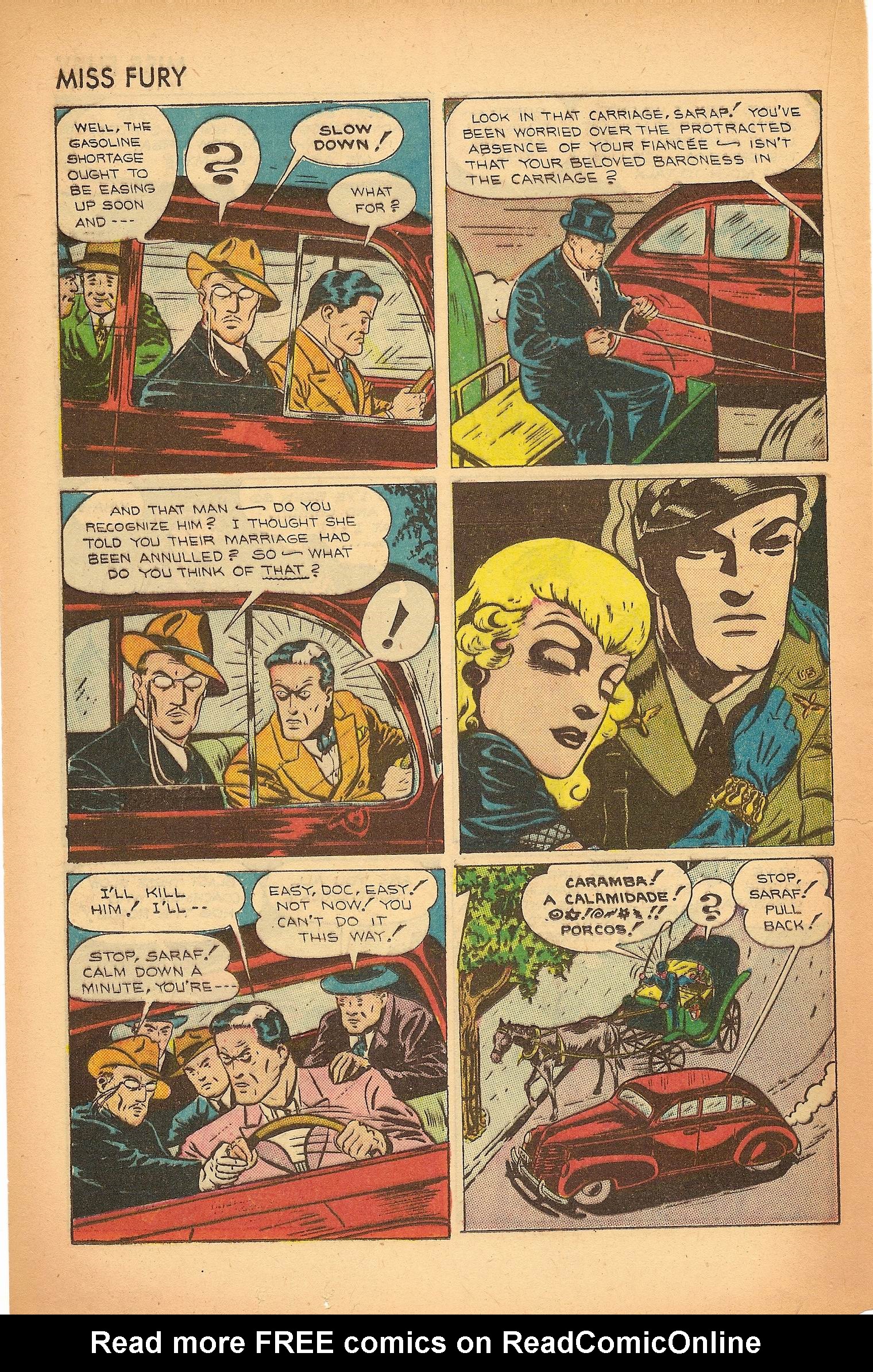 Read online Miss Fury (1942) comic -  Issue #7 - 20