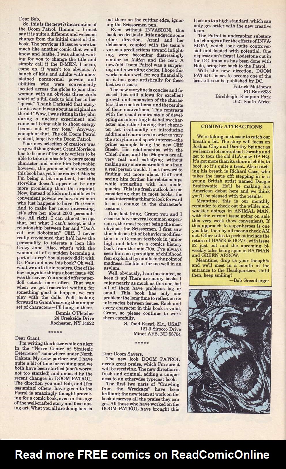 Read online Doom Patrol (1987) comic -  Issue #24 - 28