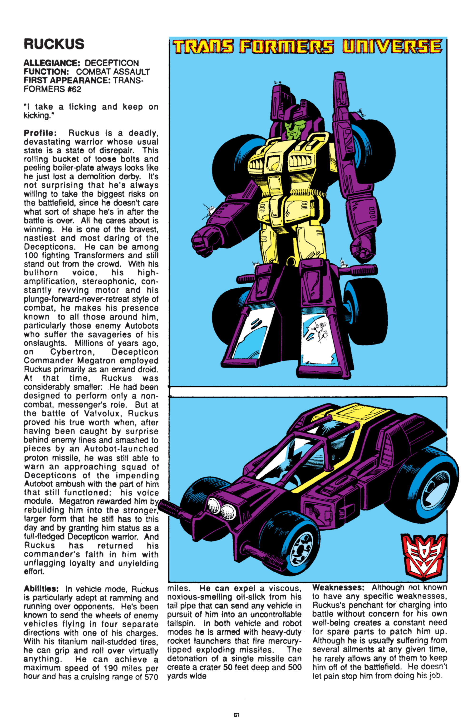 Read online The Transformers Classics comic -  Issue # TPB 8 - 135