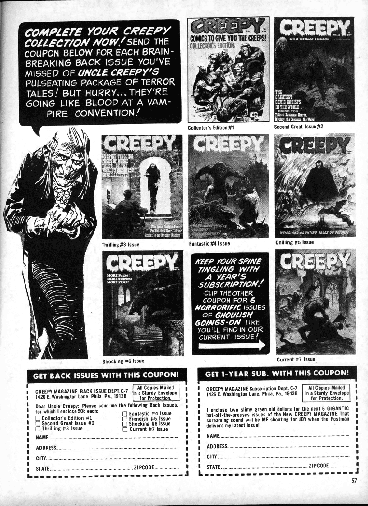 Read online Creepy (1964) comic -  Issue #7 - 57