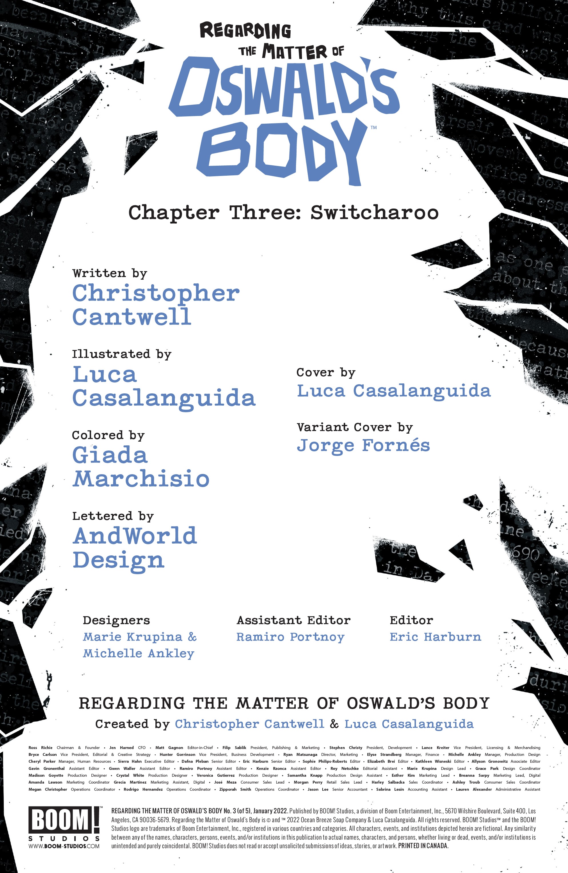 Read online Regarding the Matter of Oswald's Body comic -  Issue #3 - 2