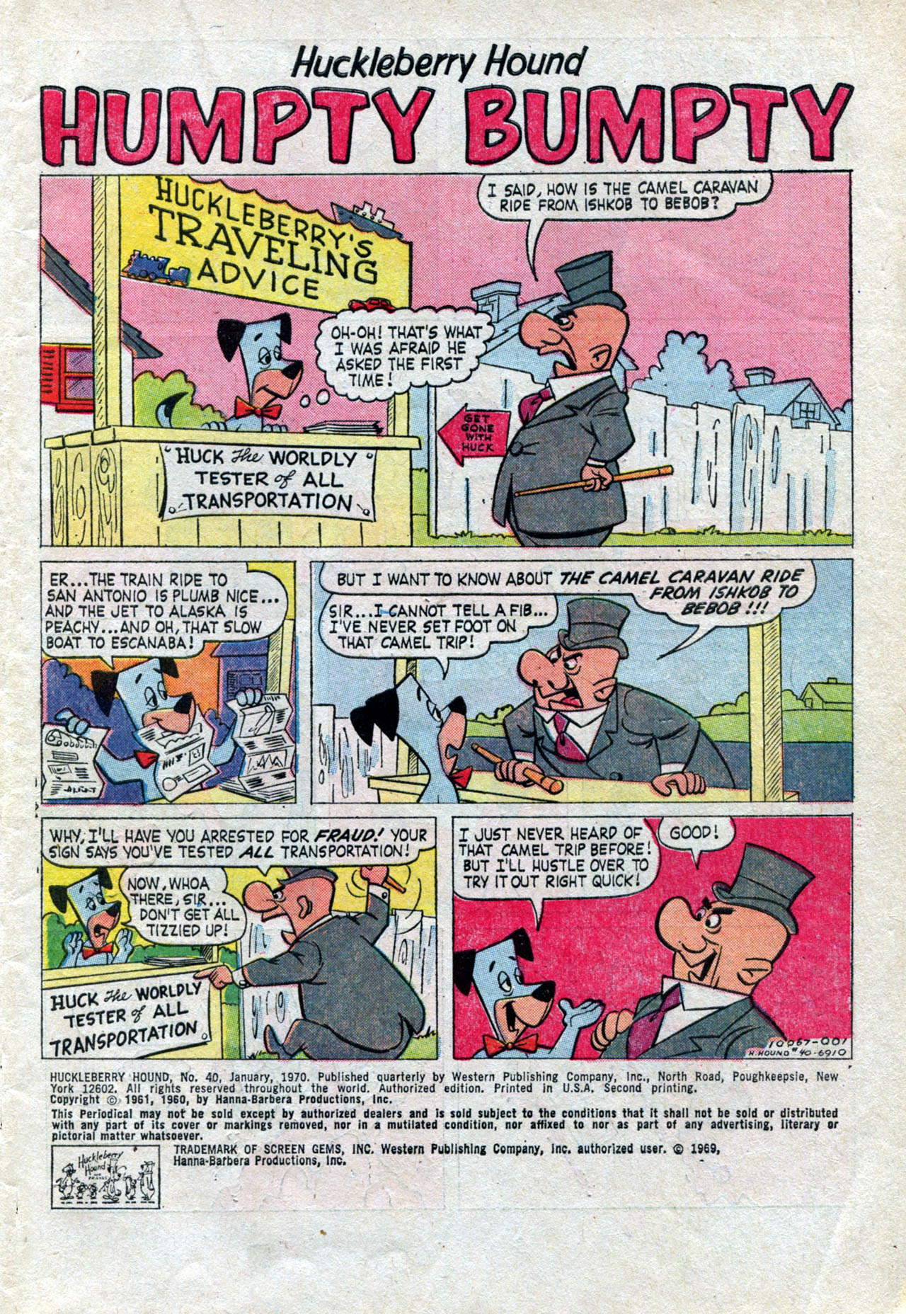 Read online Huckleberry Hound (1960) comic -  Issue #40 - 3