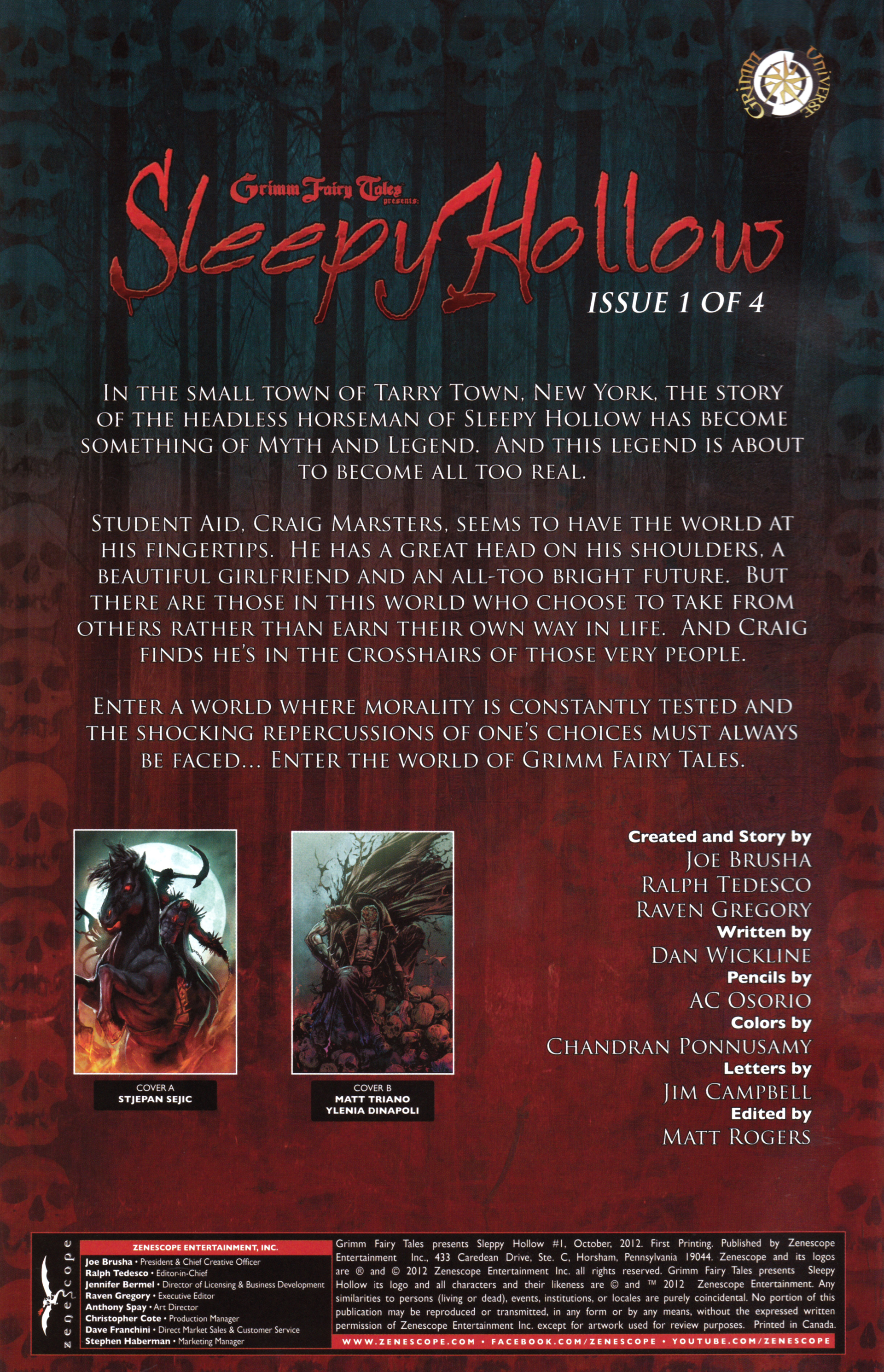 Read online Grimm Fairy Tales presents Sleepy Hollow comic -  Issue #1 - 2