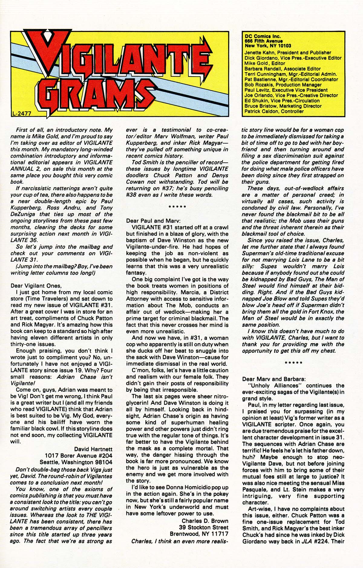 Read online Vigilante (1983) comic -  Issue #35 - 35