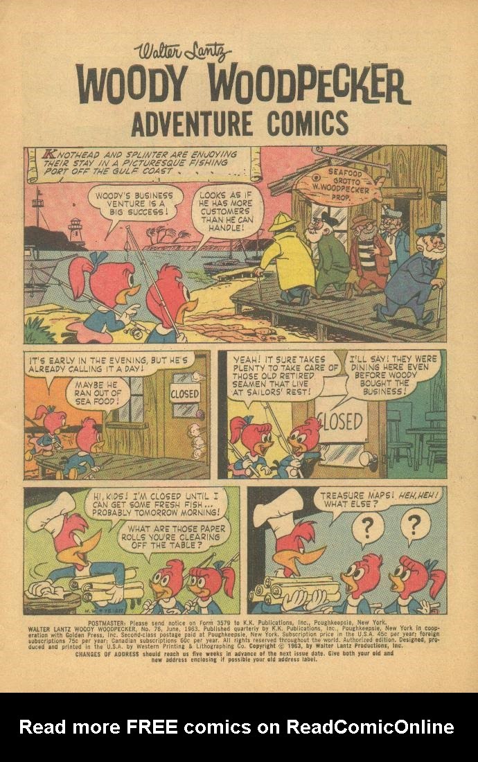 Read online Walter Lantz Woody Woodpecker (1962) comic -  Issue #76 - 3