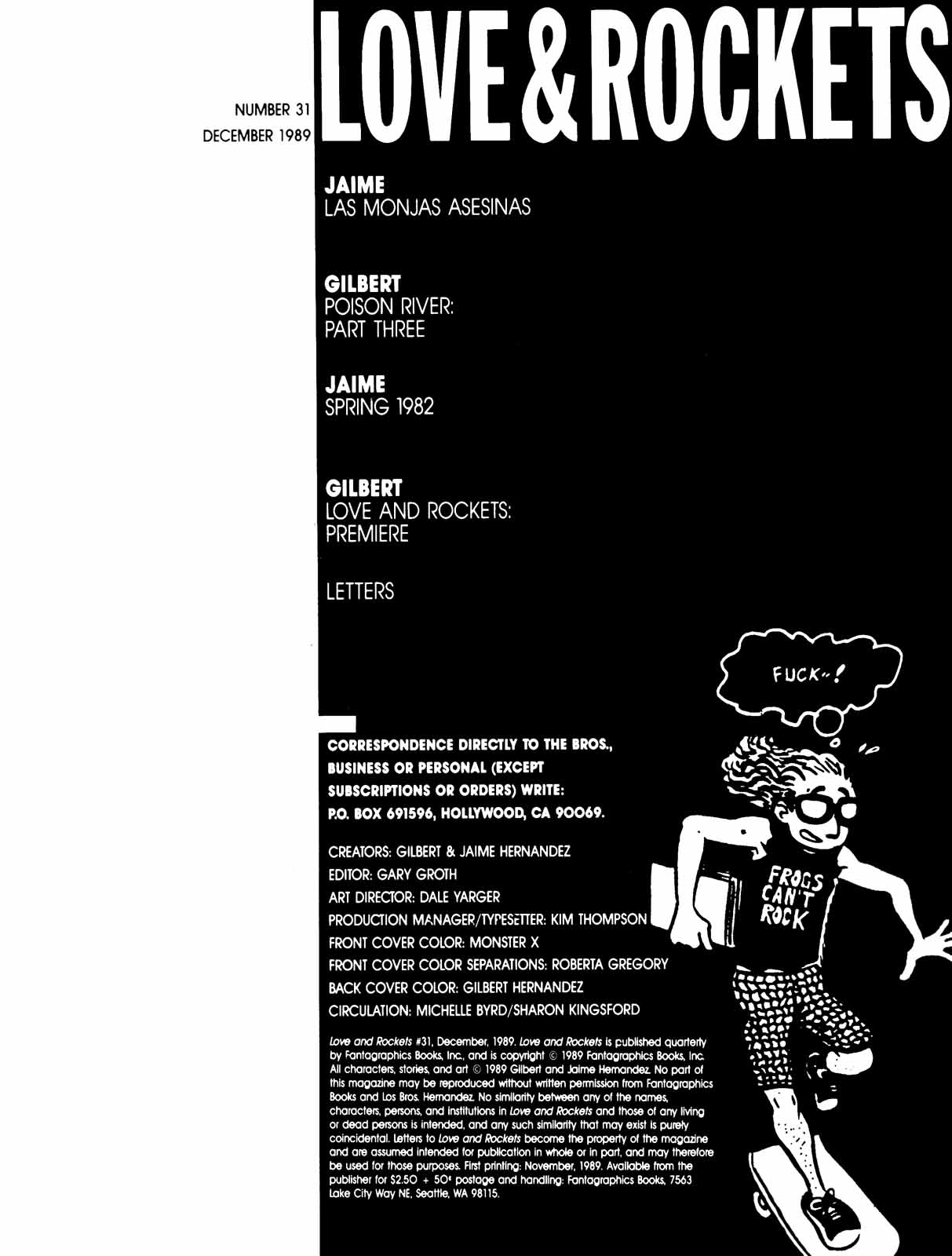 Read online Love and Rockets (1982) comic -  Issue #31 - 2