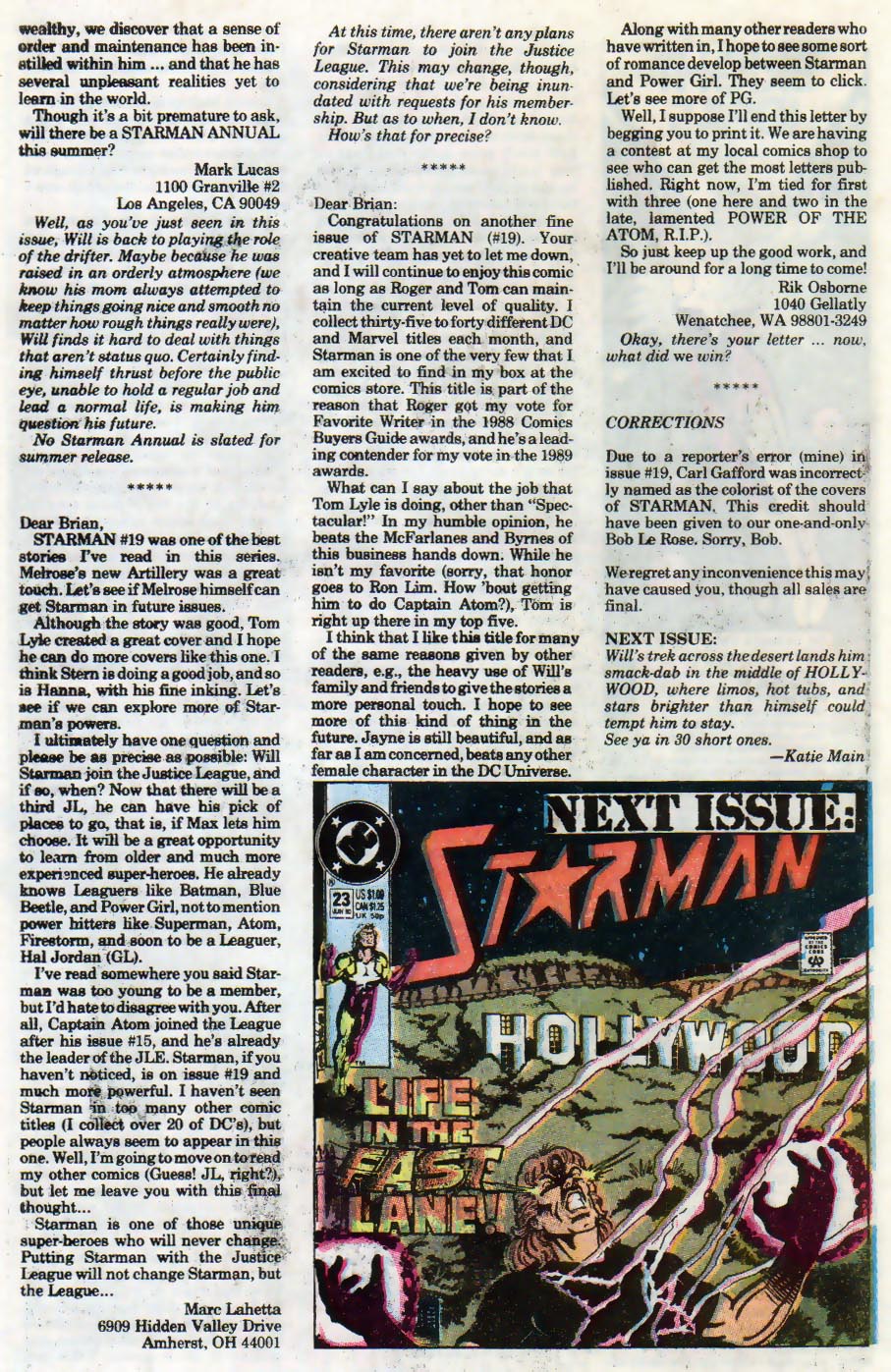 Read online Starman (1988) comic -  Issue #22 - 25