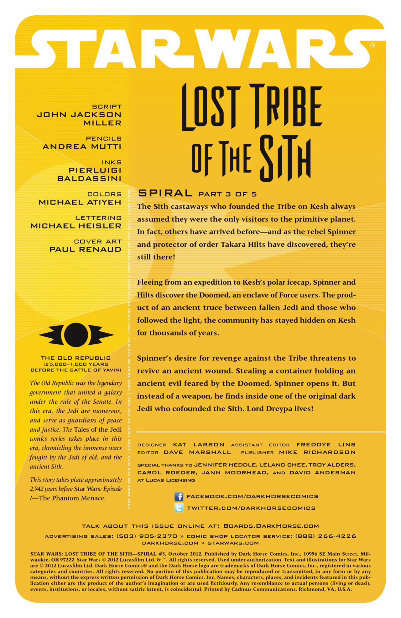 Read online Star Wars: Lost Tribe of the Sith - Spiral comic -  Issue #3 - 2