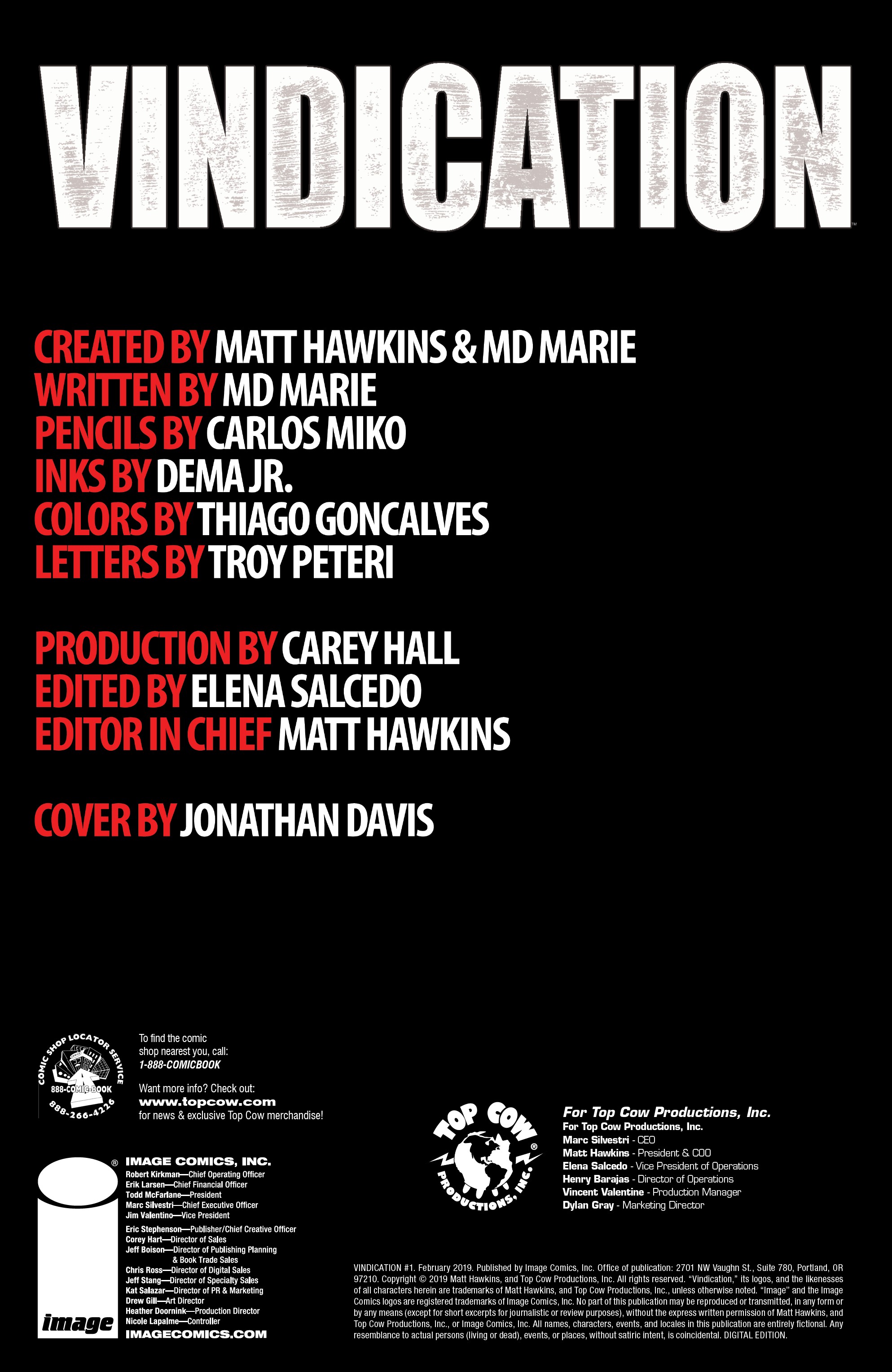 Read online Vindication comic -  Issue #1 - 2