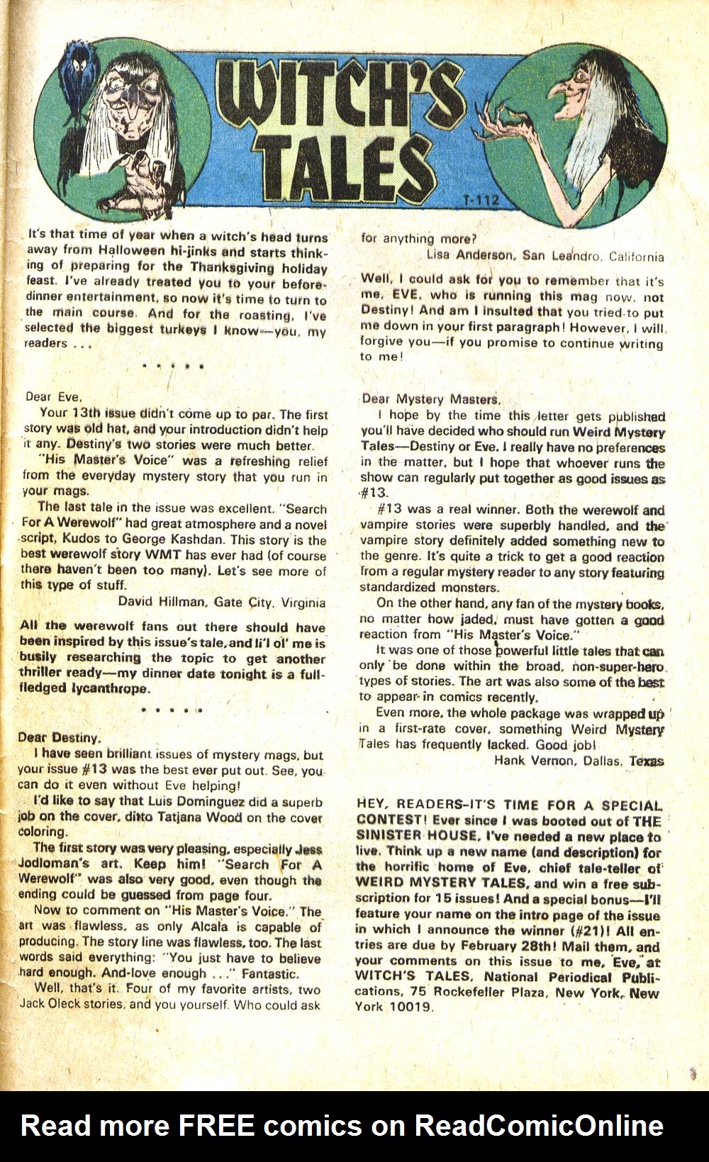 Read online Weird Mystery Tales comic -  Issue #16 - 22