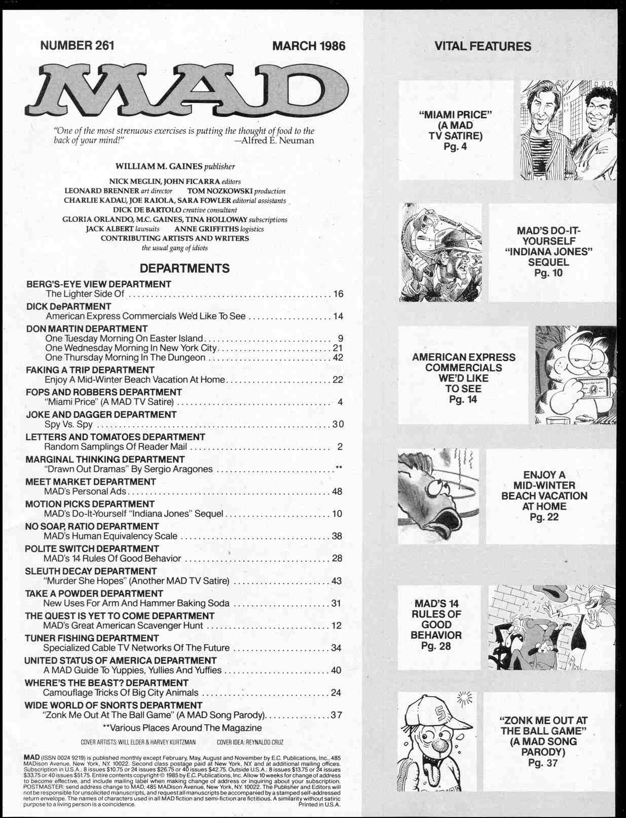 Read online MAD comic -  Issue #261 - 3