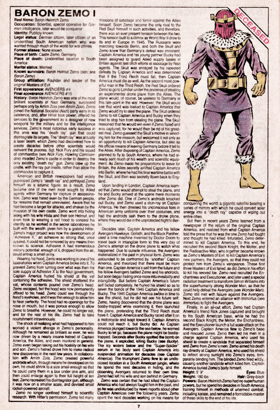 The Official Handbook of the Marvel Universe issue 13 - Page 8