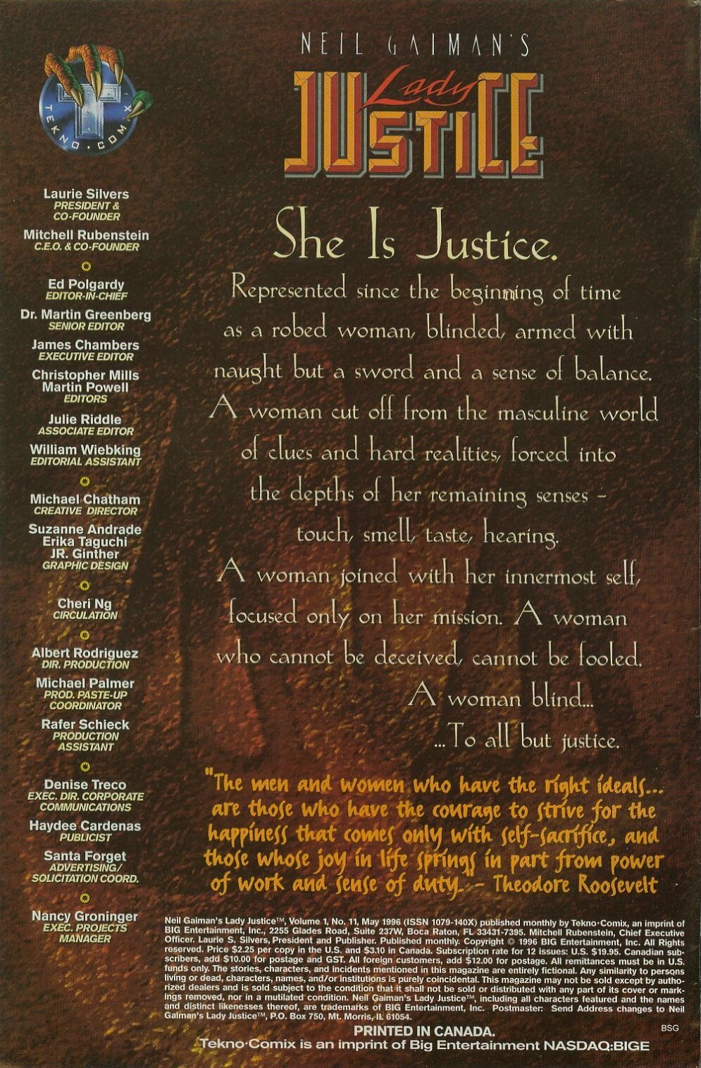 Read online Neil Gaiman's Lady Justice comic -  Issue #11 - 2