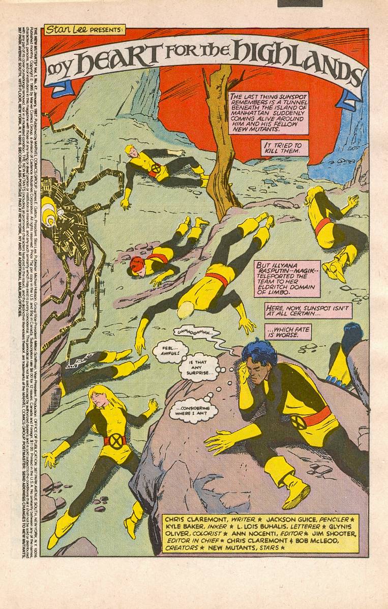 Read online The New Mutants comic -  Issue #47 - 2