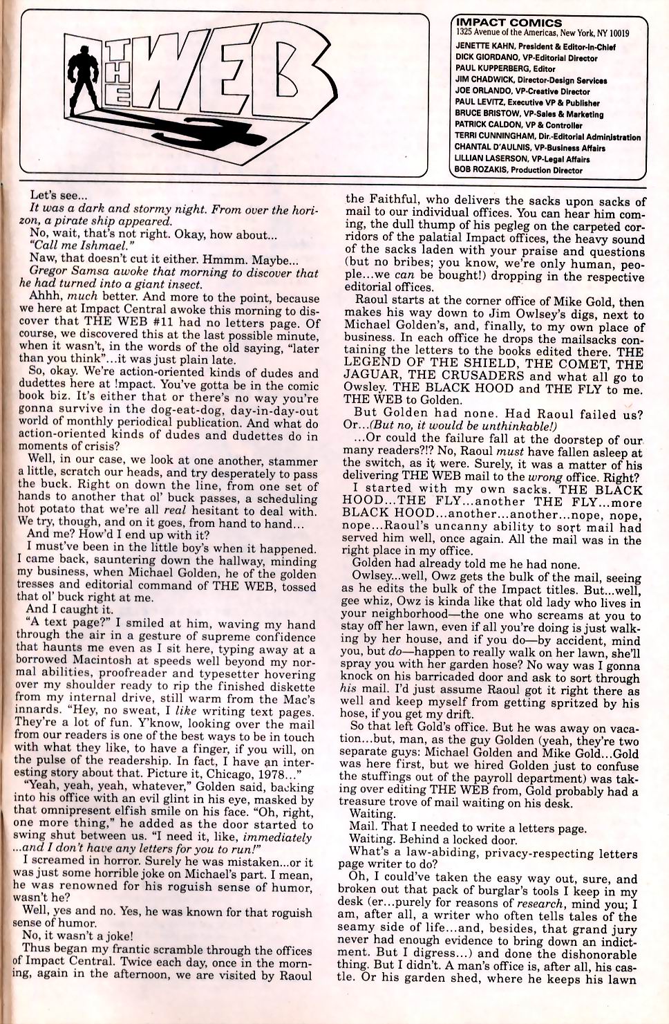 Read online The Web (1991) comic -  Issue #11 - 24