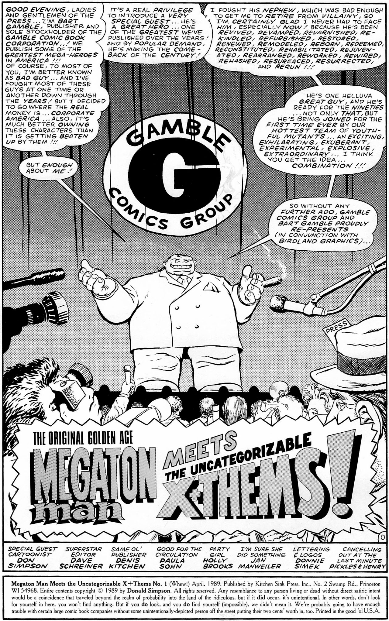 Read online Megaton Man Meets The Uncatergorizable X-Them comic -  Issue # Full - 2