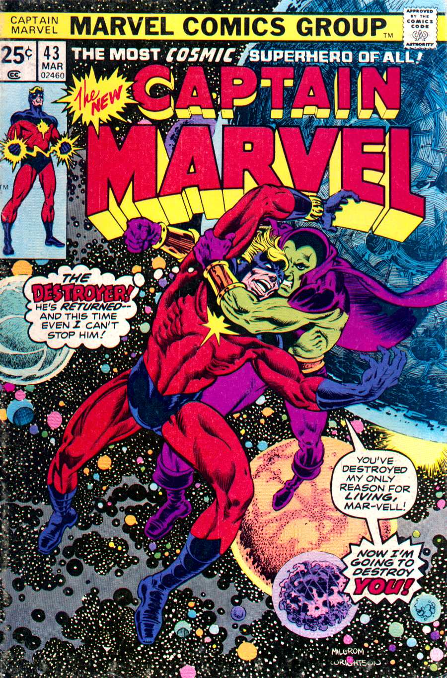 Read online Captain Marvel (1968) comic -  Issue #43 - 1