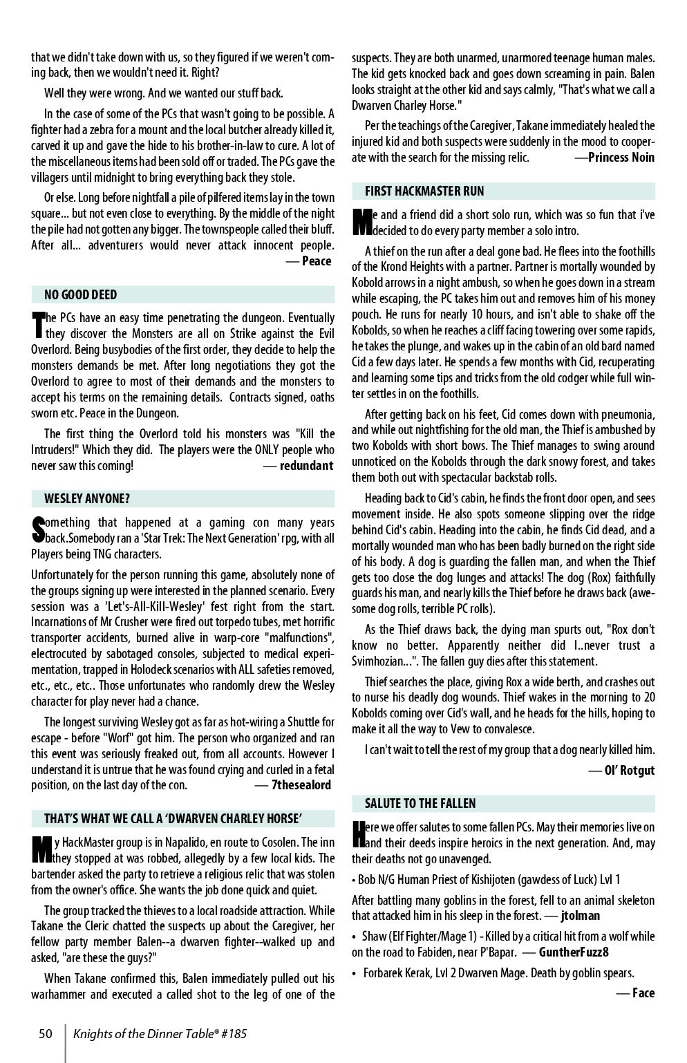 Read online Knights of the Dinner Table comic -  Issue #185 - 52