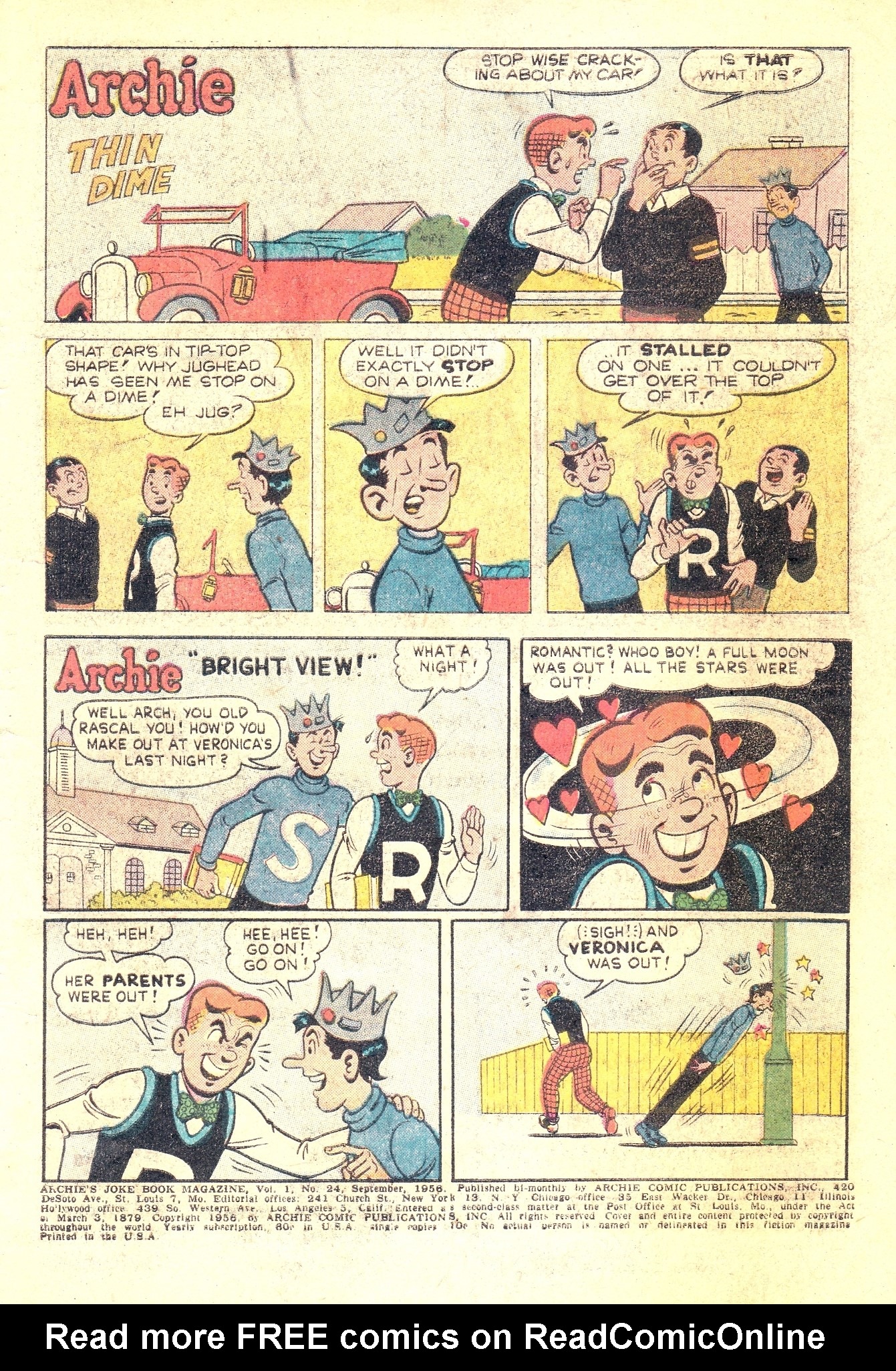 Read online Archie's Joke Book Magazine comic -  Issue #24 - 3
